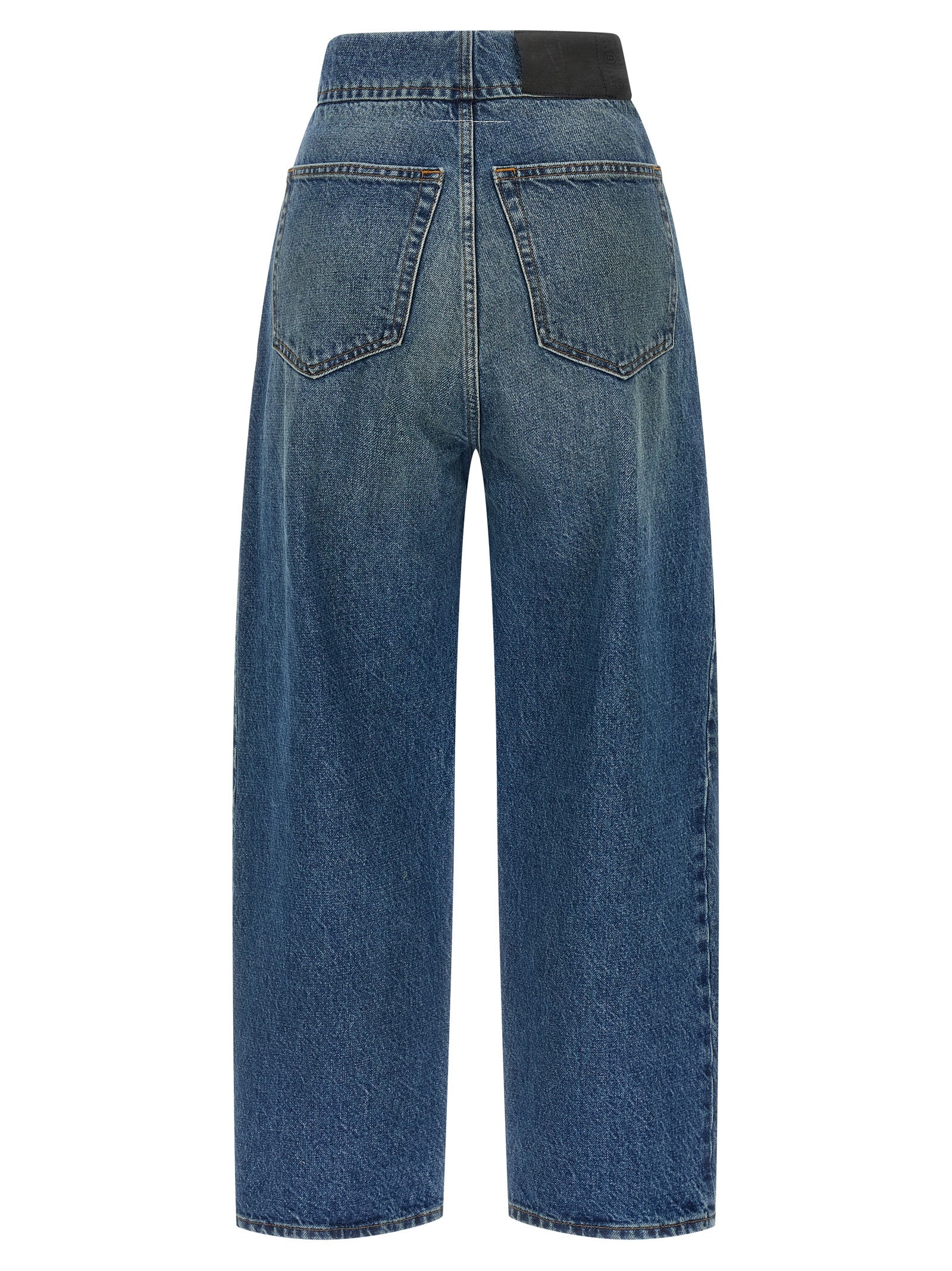 Indulge in the exquisite MM6 Maison Margiela Blue Cotton Straight-Leg Jeans, where premium craftsmanship meets timeless elegance, elevating your wardrobe to new heights.