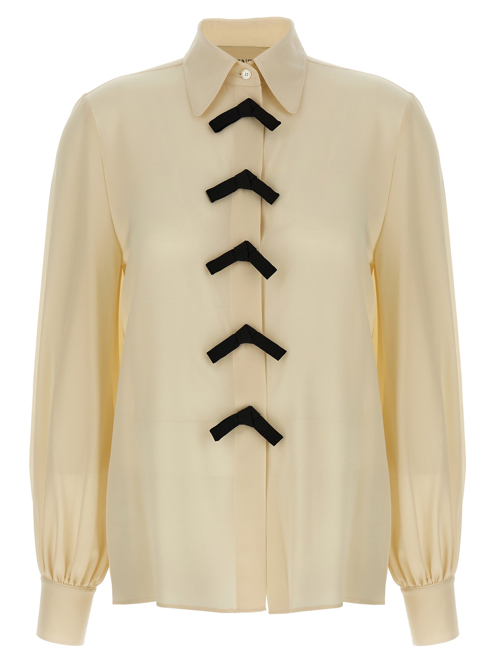 Valentino Garavani Beige Silk Blouse - Timeless Elegance in Luxury