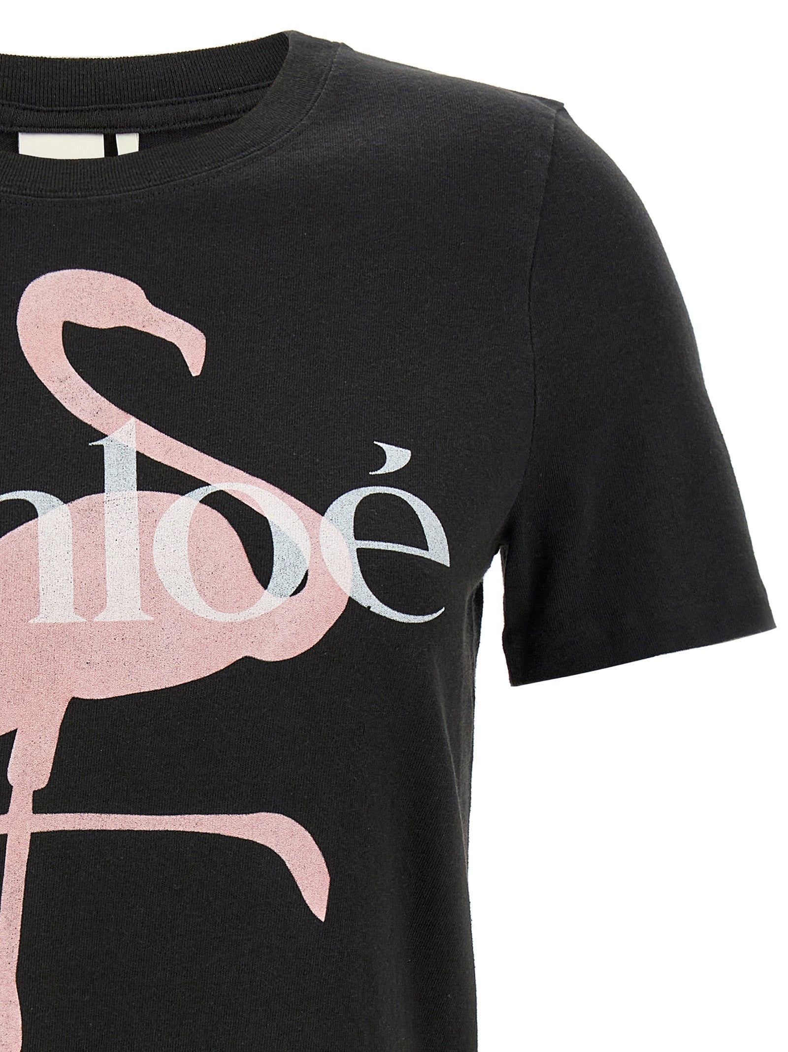 Chloé Black Cotton T-Shirt - Designer Couture Essential