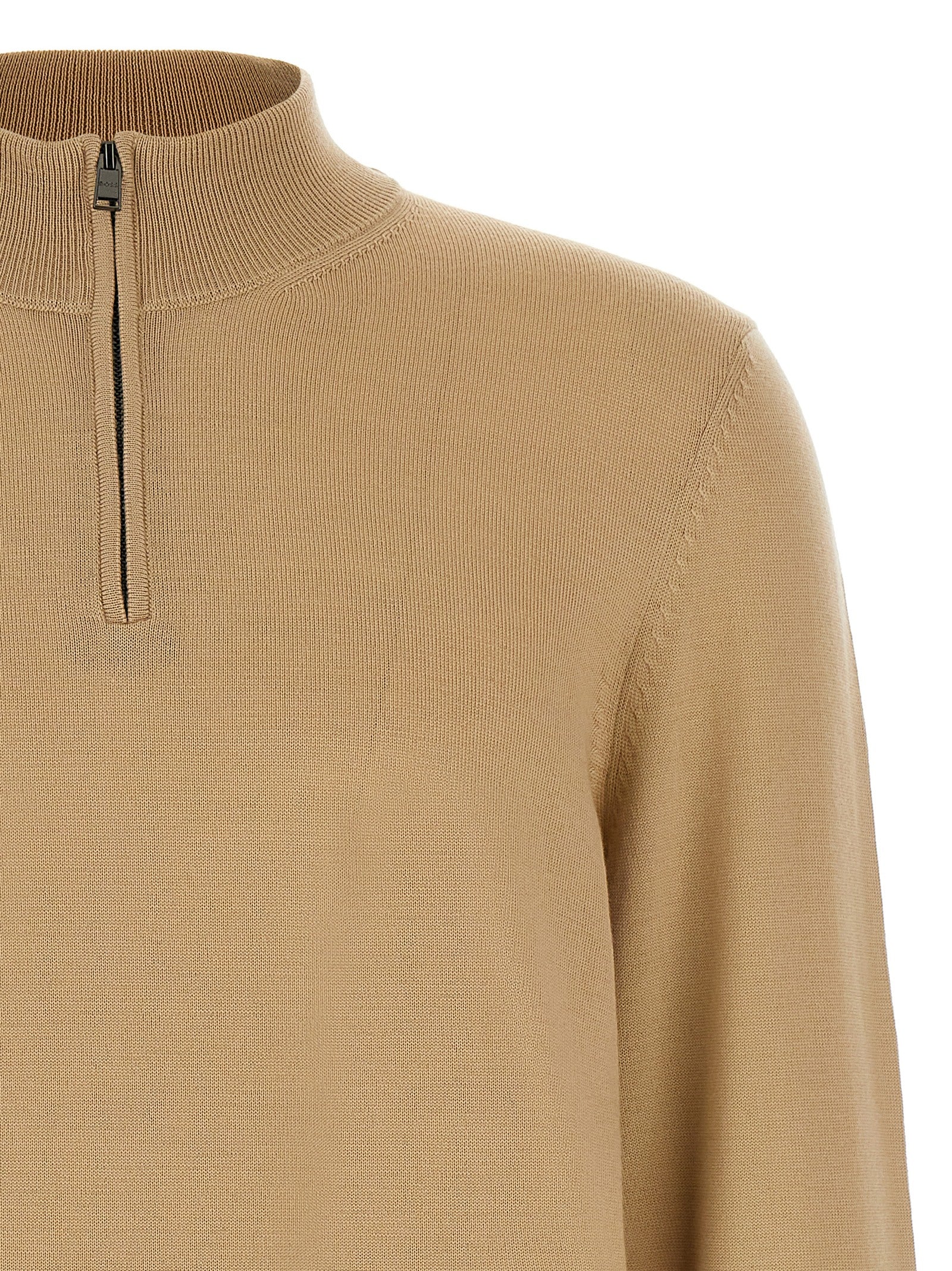 Hugo Boss Beige Virgin Wool Cardigan | Artisanal Luxury Fashion