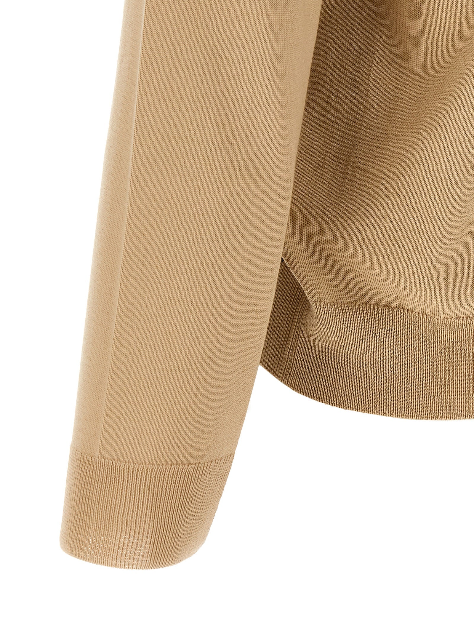 Hugo Boss Beige Virgin Wool Cardigan | Artisanal Luxury Fashion