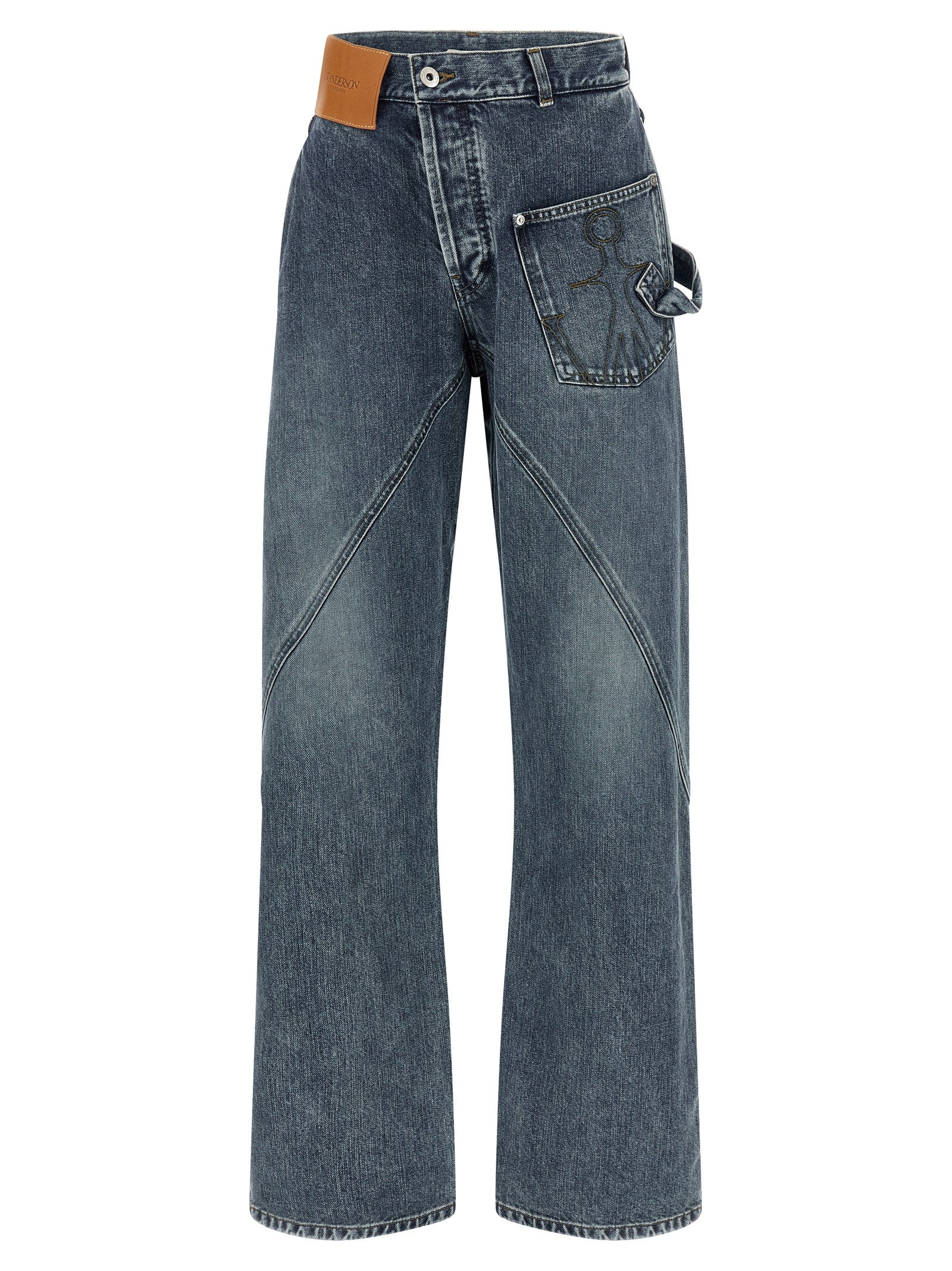 Elevate your wardrobe with J.W.Anderson's Blue Cotton Jeans, a masterpiece of artisanal craftsmanship and contemporary design, embodying luxury and individuality.