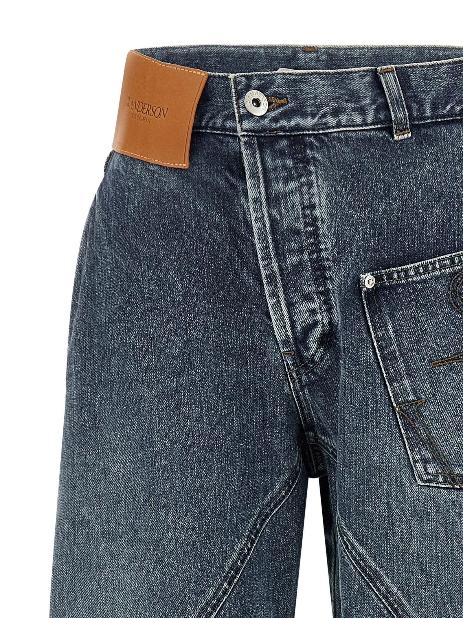 Elevate your wardrobe with J.W.Anderson's Blue Cotton Jeans, a masterpiece of artisanal luxury and contemporary design, crafted from premium stonewashed cotton for unparalleled sophistication.