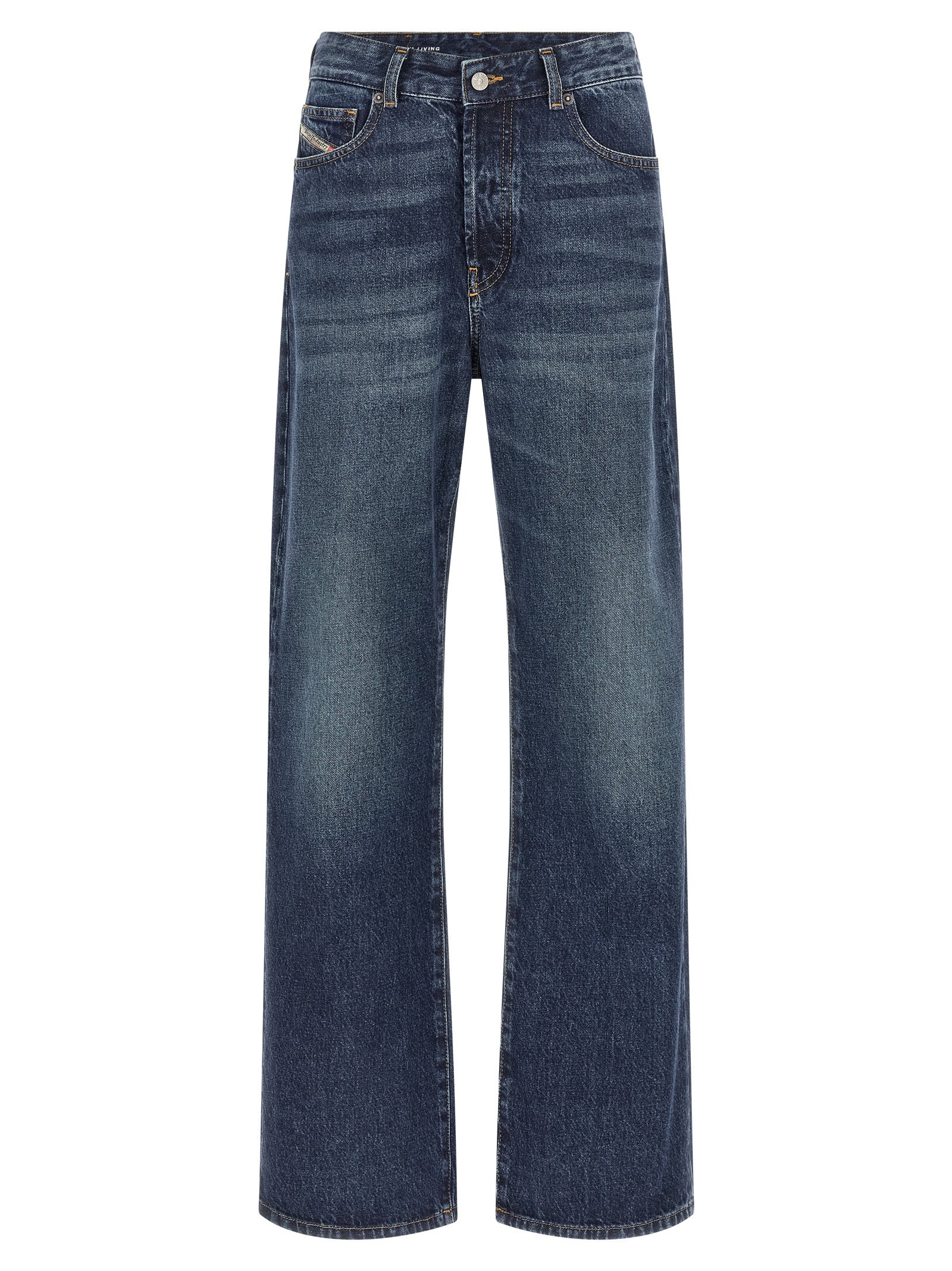 DIESEL Blue Cotton Straight-Leg Jeans - Effortless Luxury Denim