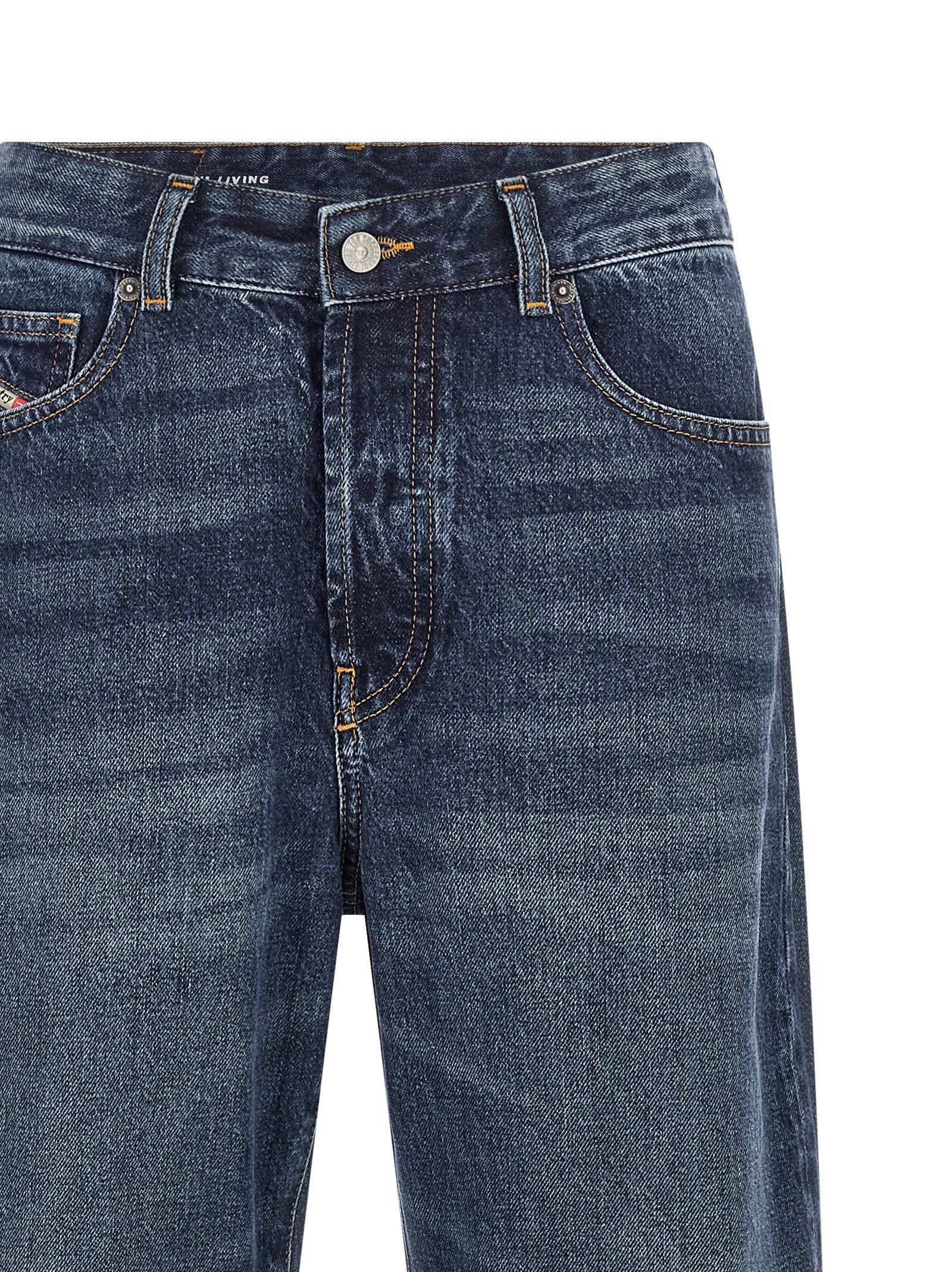 DIESEL Blue Cotton Straight-Leg Jeans - Effortless Luxury Denim