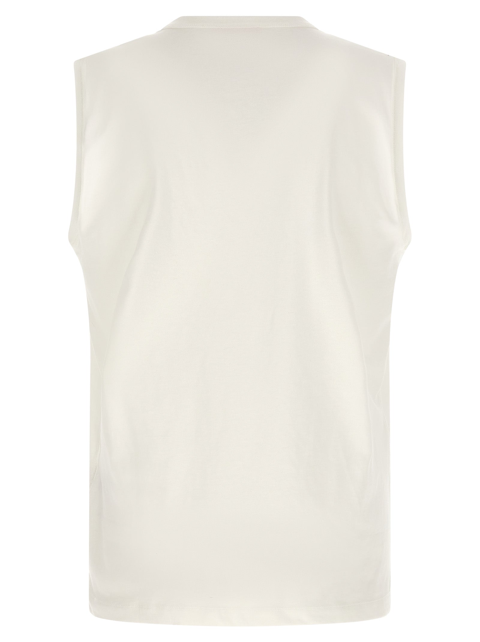 Diesel White Cotton Sleeveless T-Shirt | Artisanal Luxury Fashion