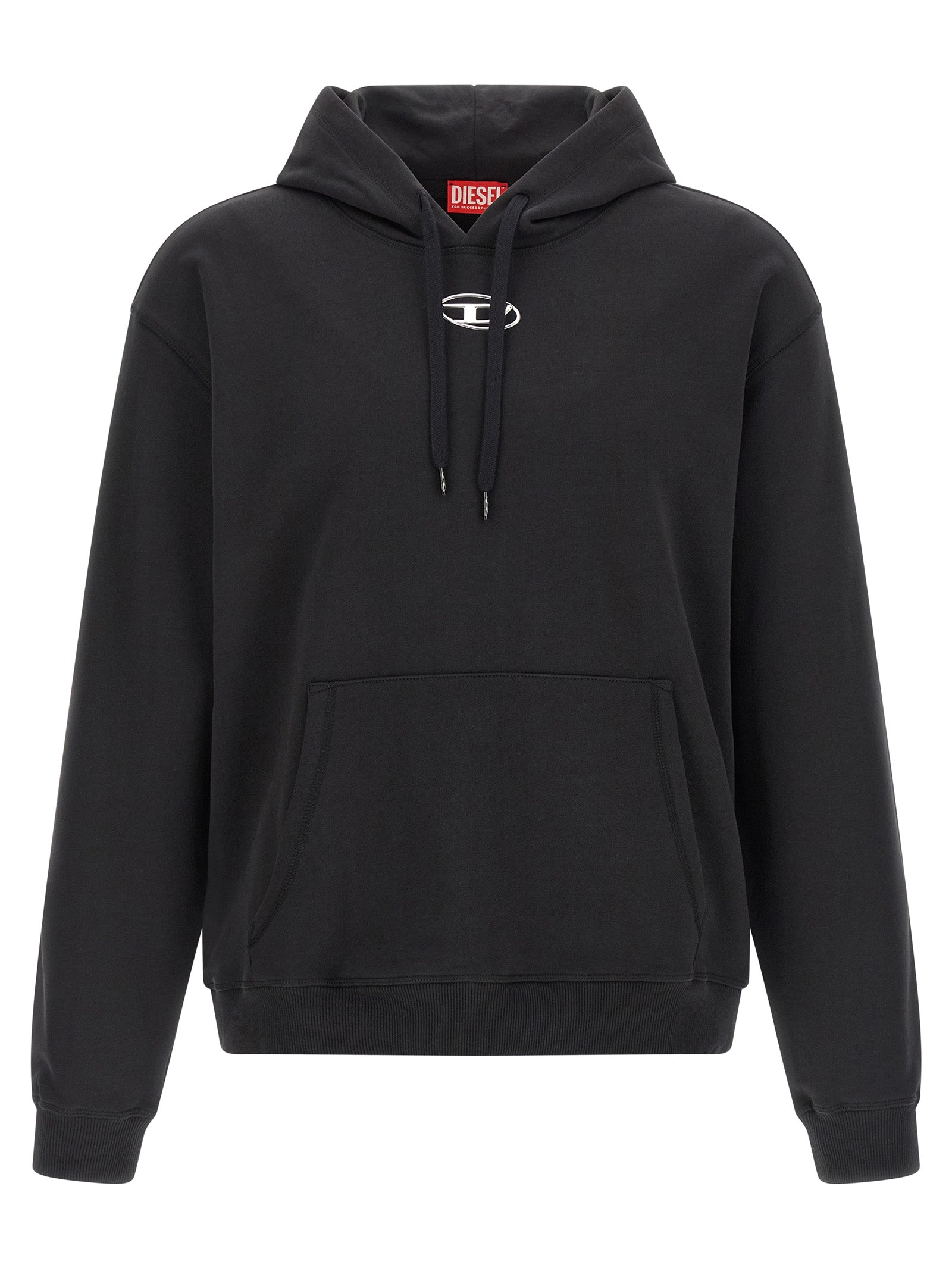 DIESEL Black Cotton Hoodie | Designer Luxe Essential