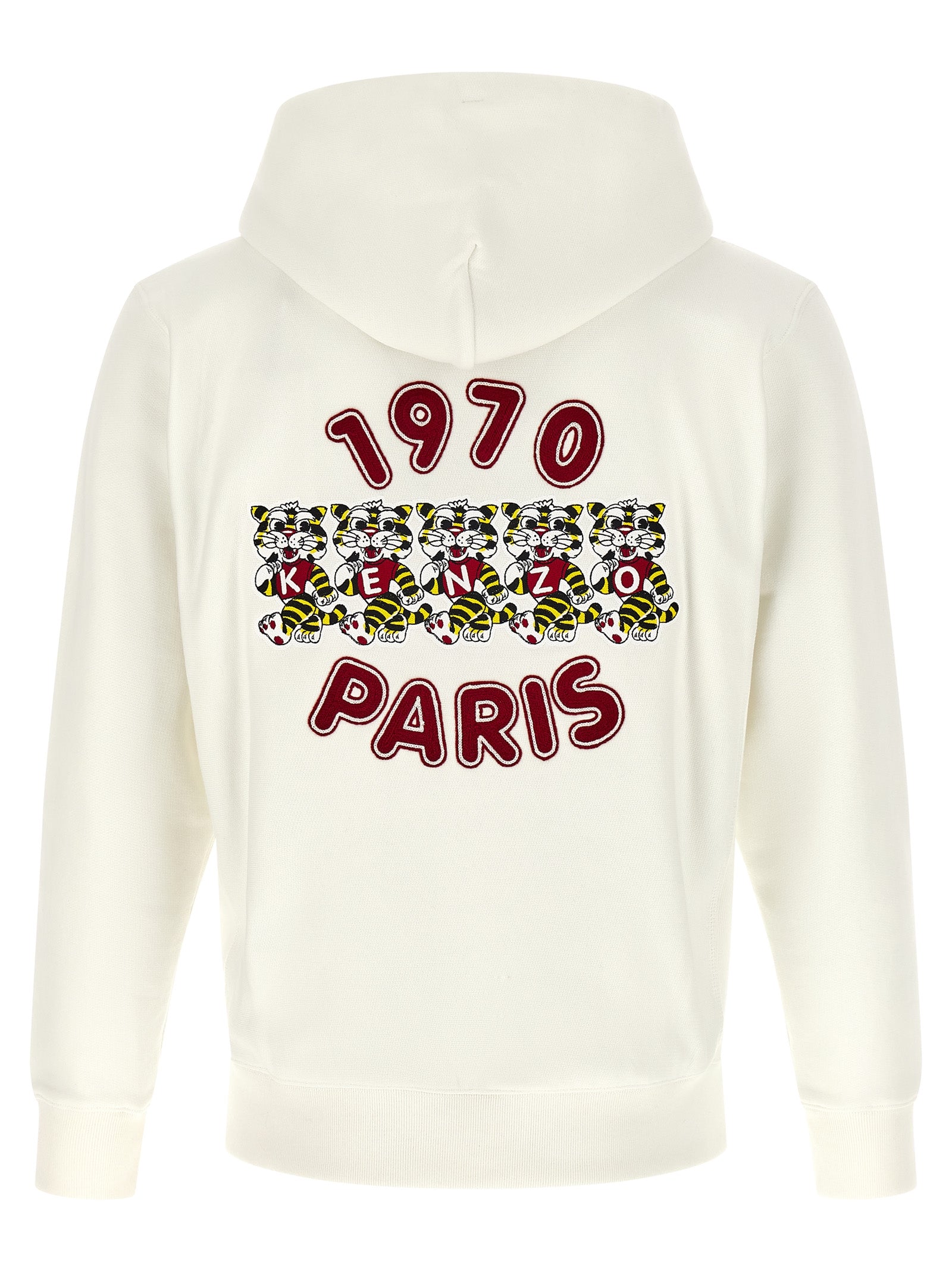 Elevate your style with the Kenzo White Cotton Sweatshirt, a luxurious blend of artistry and comfort, perfect for those who embrace individuality and sophistication.
