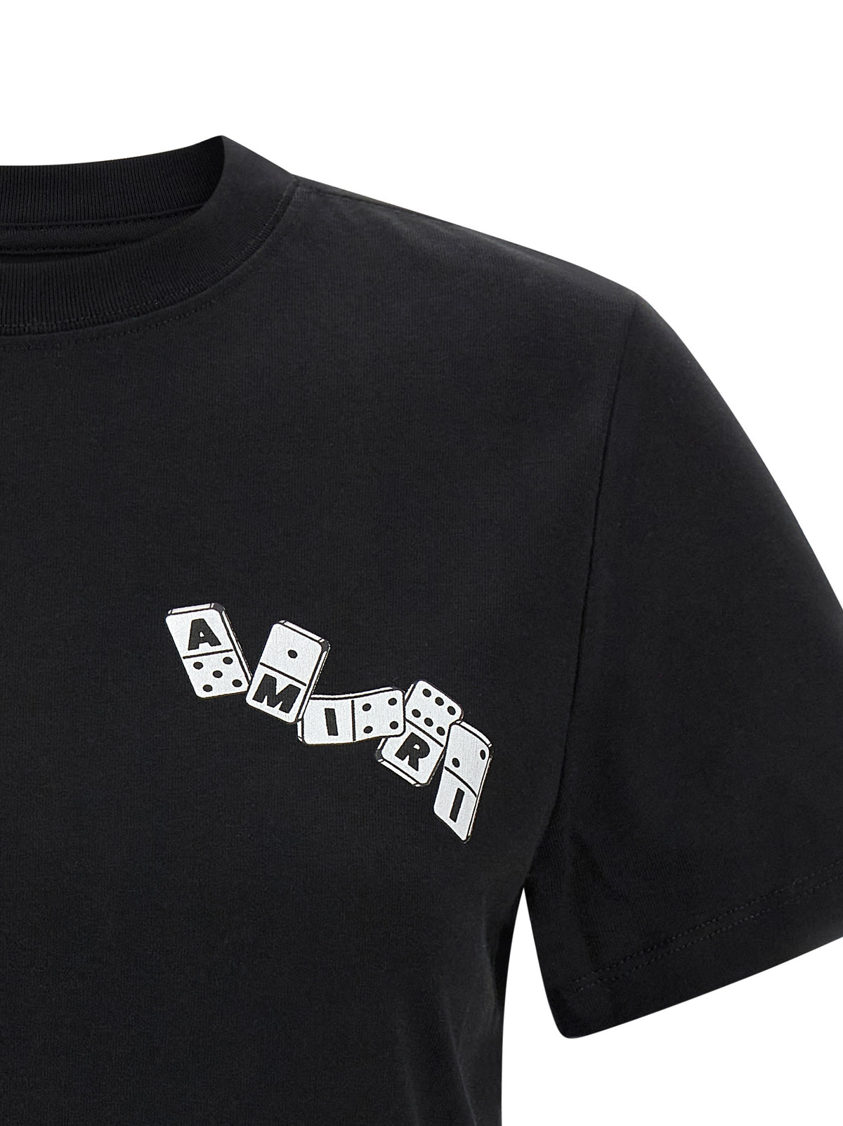 Amiri Black Cotton T-Shirt - Artisanal Luxury Statement Piece