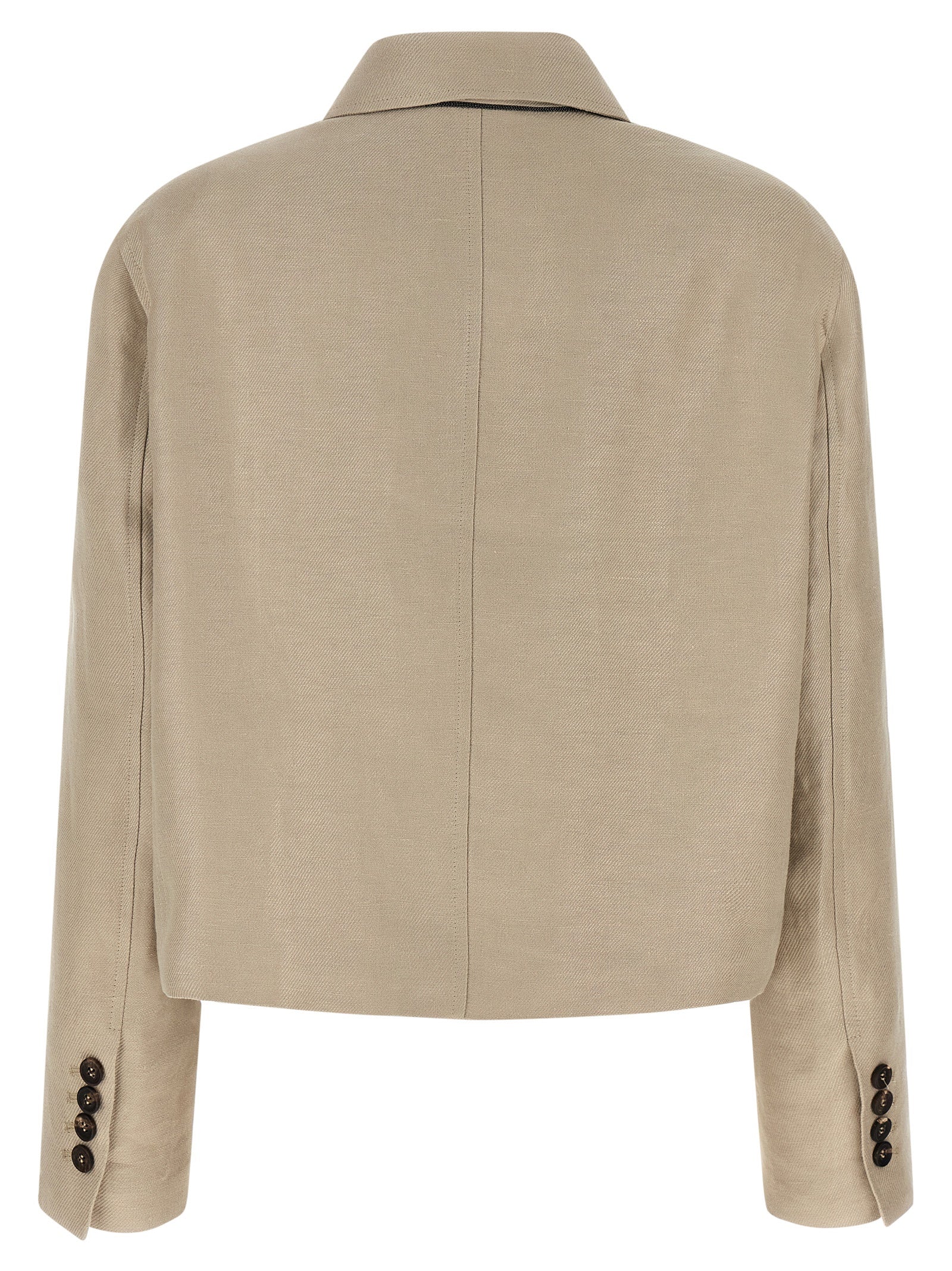 Brunello Cucinelli Beige Linen Blazer - Timeless Elegance Redefined