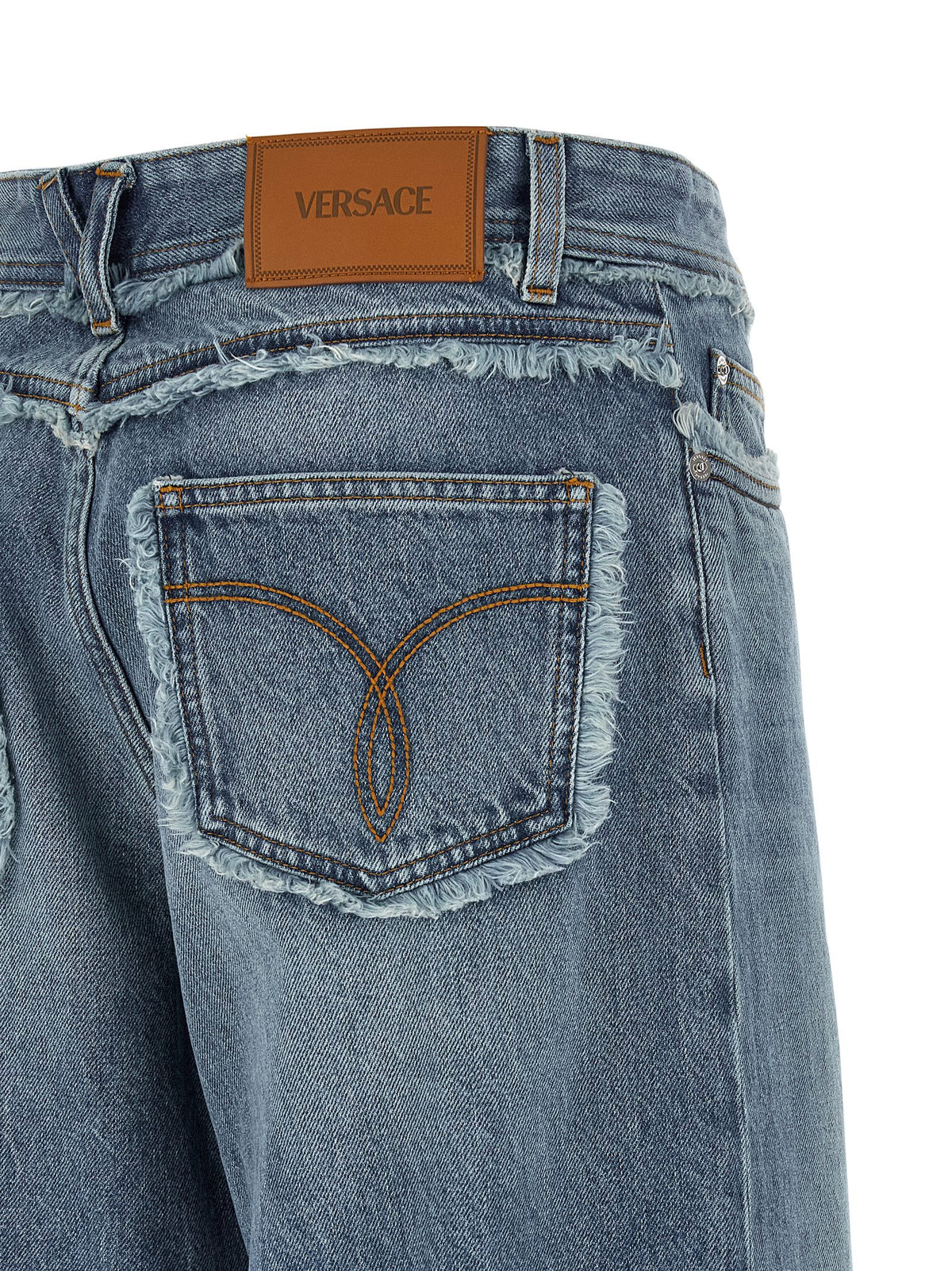 Versace Blue Cotton Boyfriend Jeans - Timeless Italian Luxury