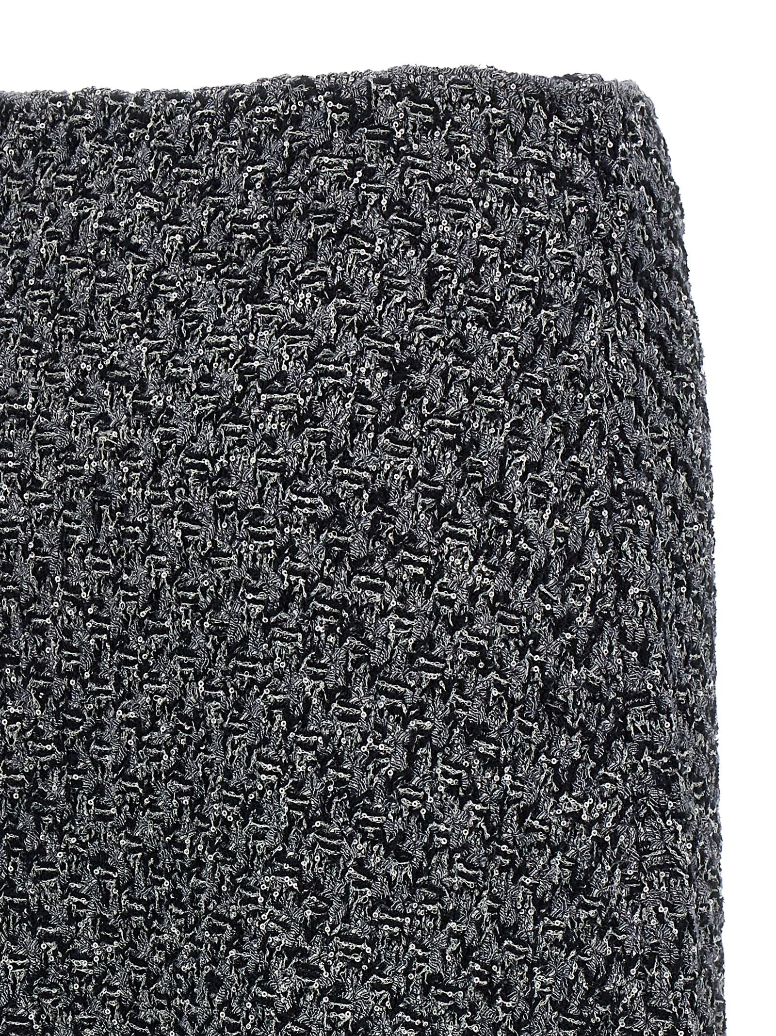 Fabiana Filippi Blue Cotton Midi Skirt