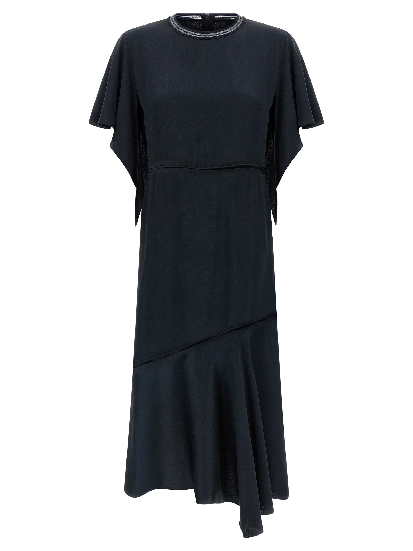Indulge in the Fabiana Filippi Blue Viscose Midi Dress, where exquisite silk-effect fabric meets timeless elegance, perfect for sophisticated occasions.