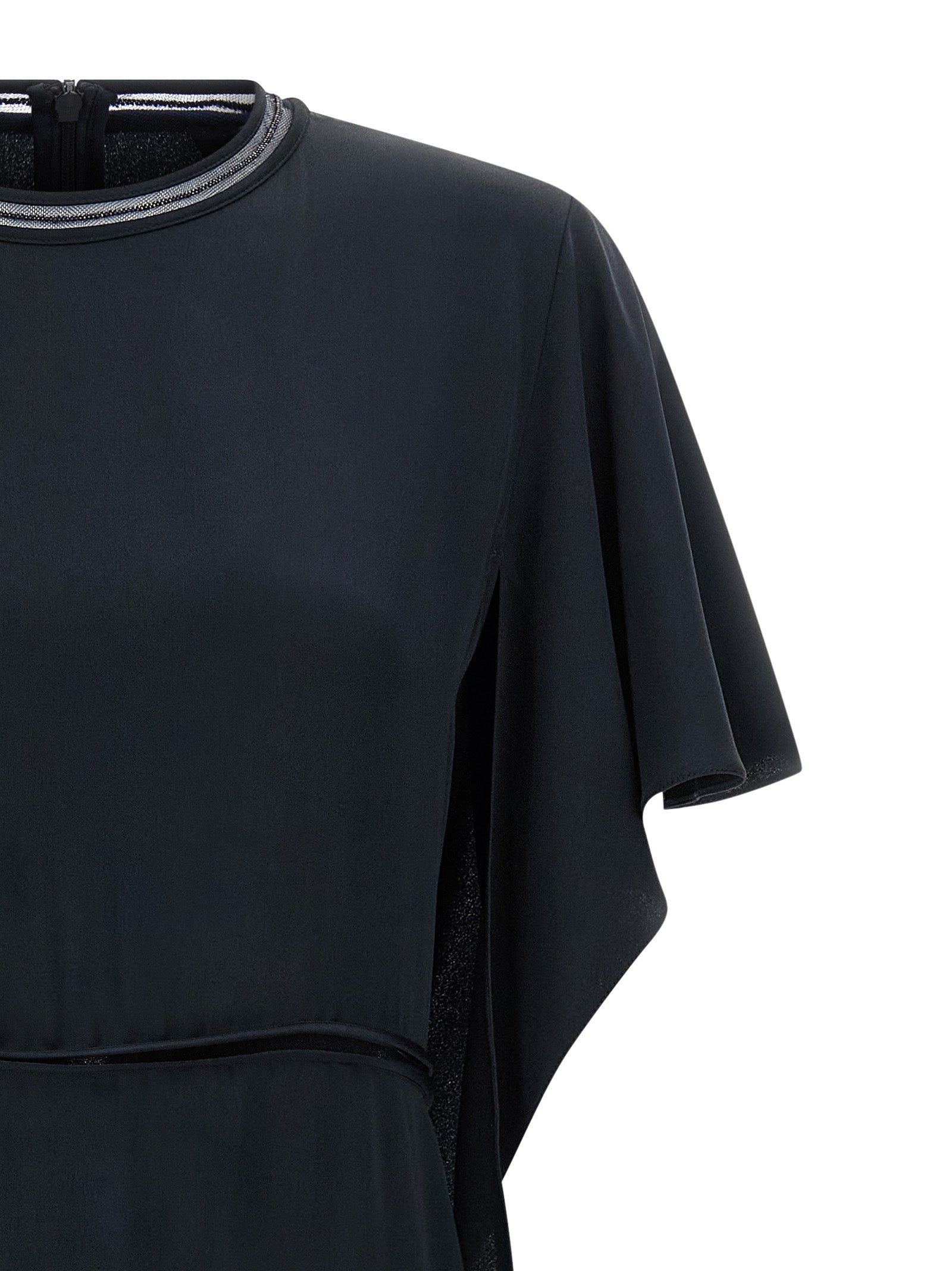 Experience the allure of the Fabiana Filippi Blue Viscose Midi Dress, where exquisite silk-effect fabric meets timeless elegance, perfect for any sophisticated occasion.