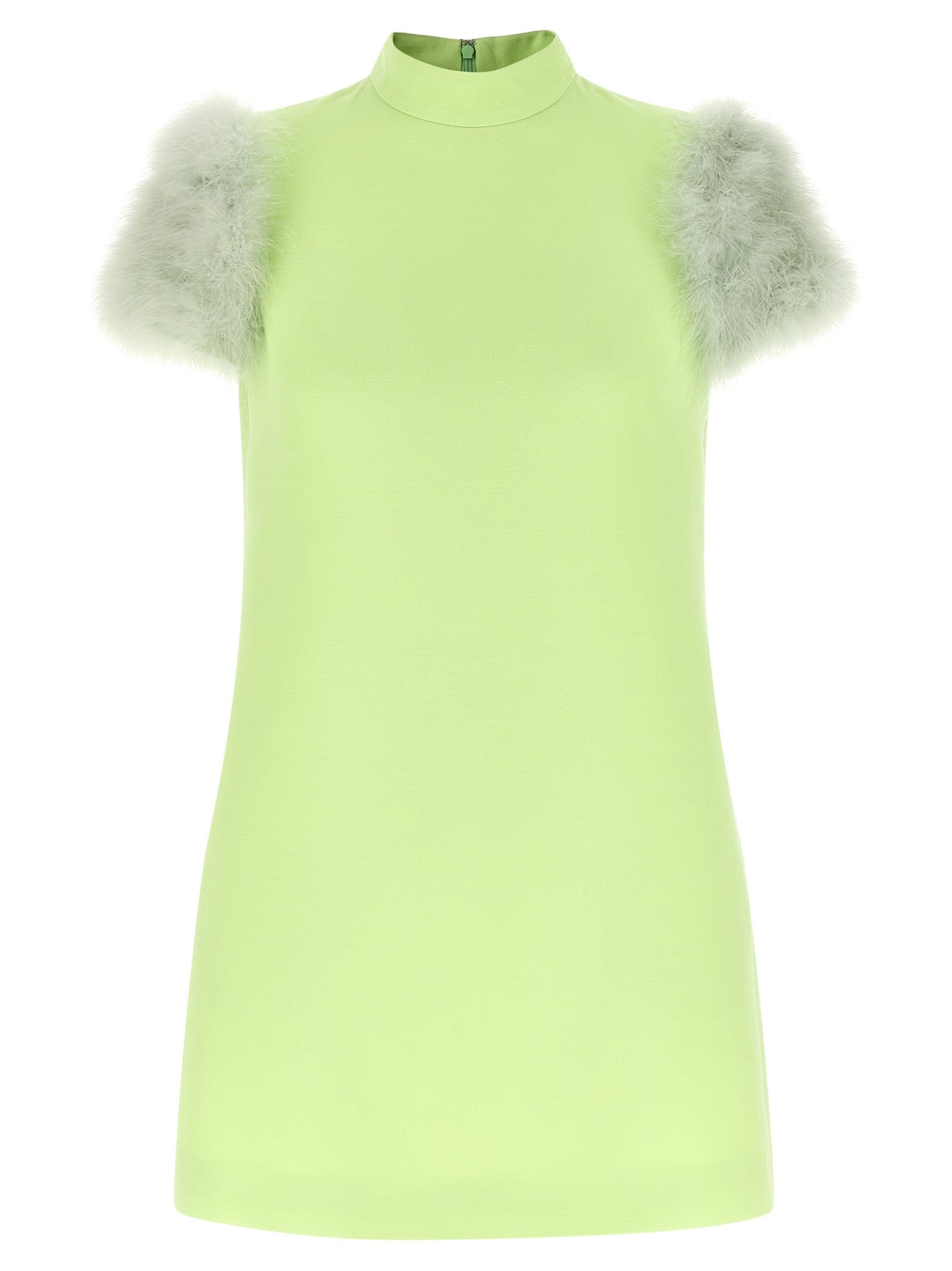 Discover the Valentino Garavani Bicolor Virgin Wool Short Dress, a luxurious blend of virgin wool and silk, designed for timeless elegance and modern allure.
