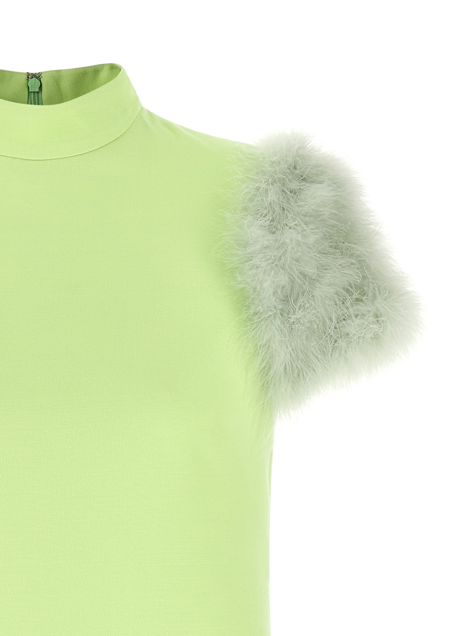 Indulge in the exquisite Valentino Garavani Bicolor Virgin Wool Short Dress, a harmonious blend of virgin wool and silk, embodying timeless elegance and modern allure.
