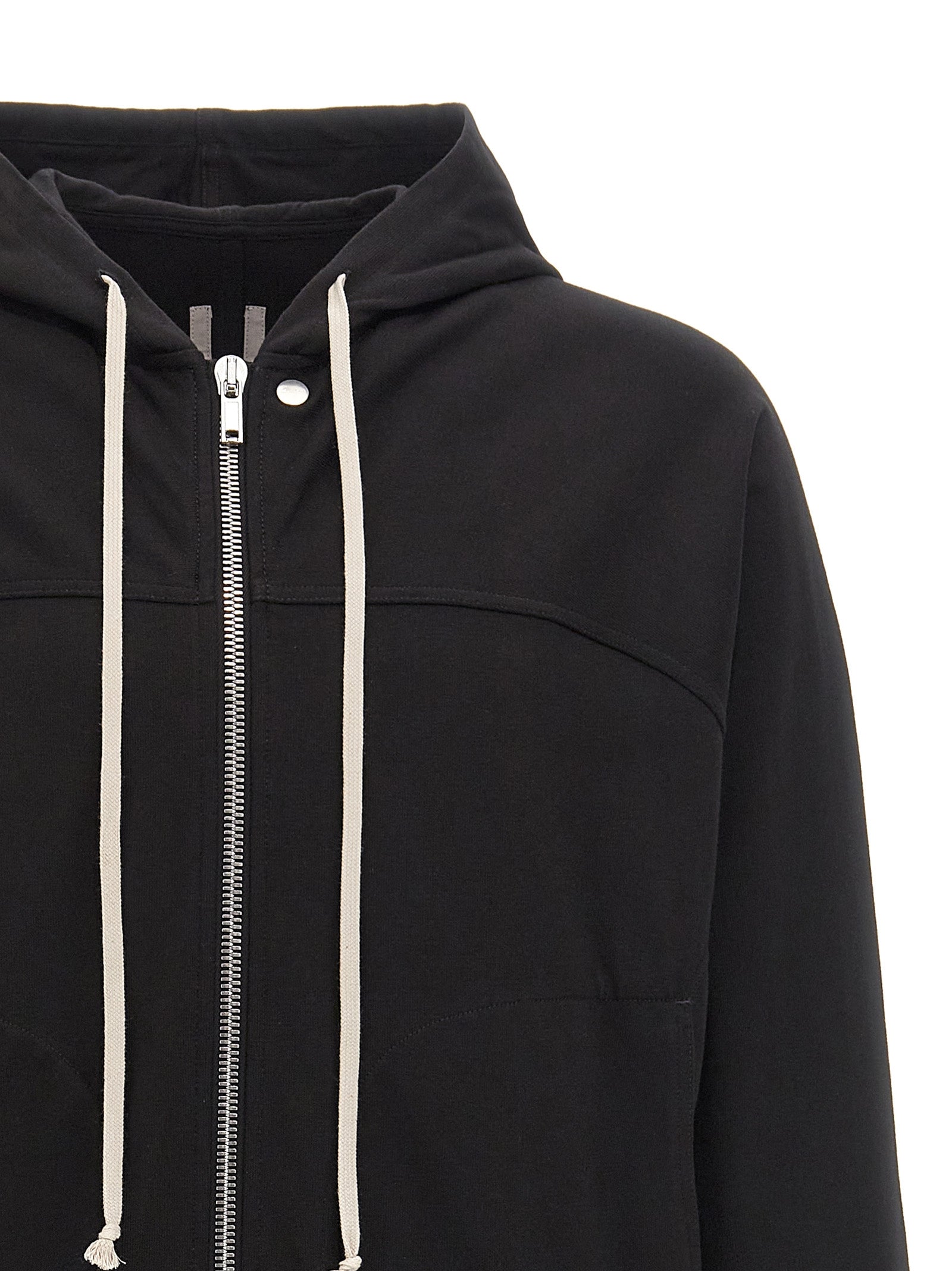 Rick Owens Black Cotton Sweatshirt