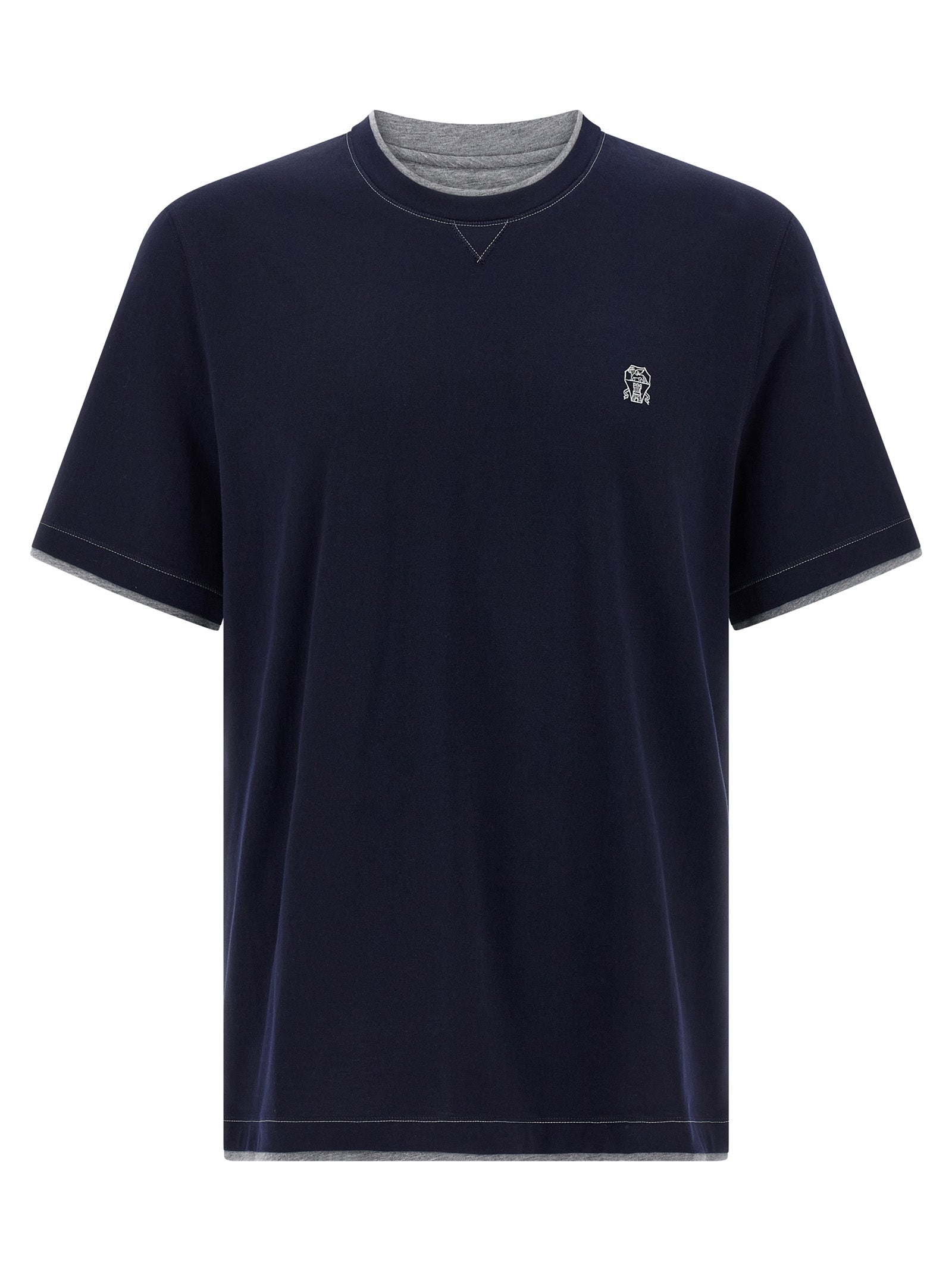 Brunello Cucinelli Blue Cotton T-Shirt - Luxurious Italian Craftsmanship