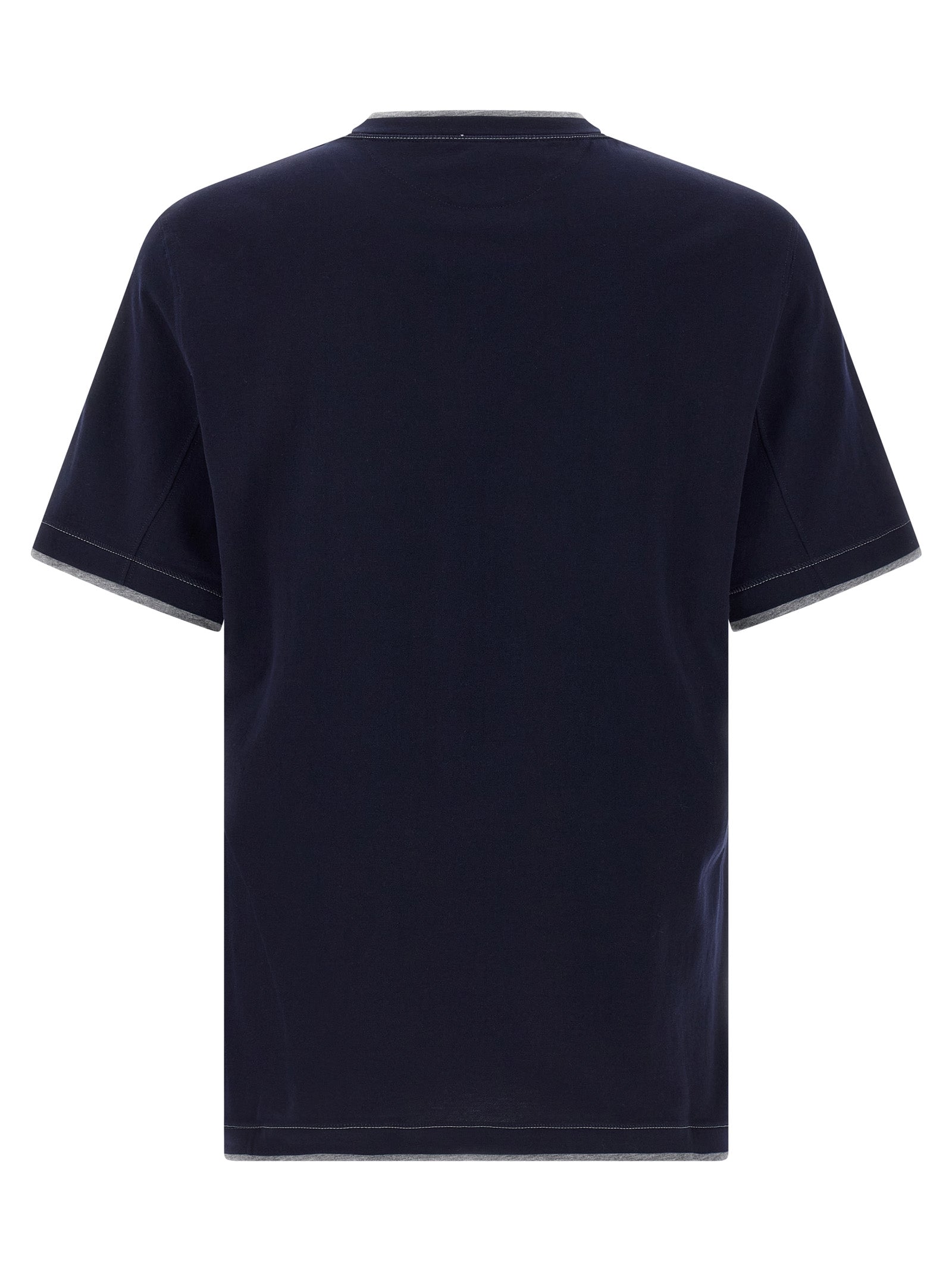 Brunello Cucinelli Blue Cotton T-Shirt - Timeless Luxury Essentials