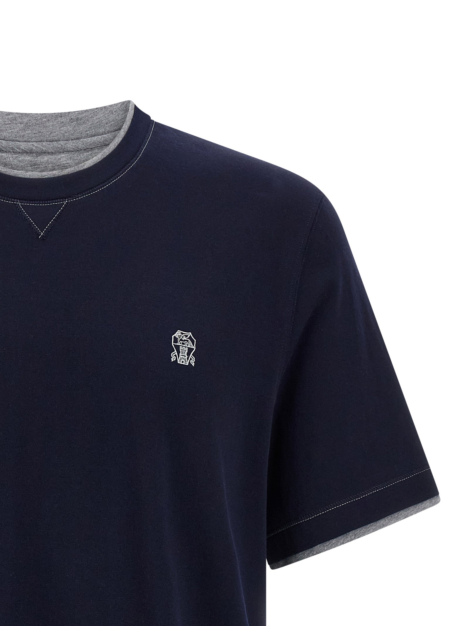 Brunello Cucinelli Blue Cotton T-Shirt - Timeless Luxury Essential