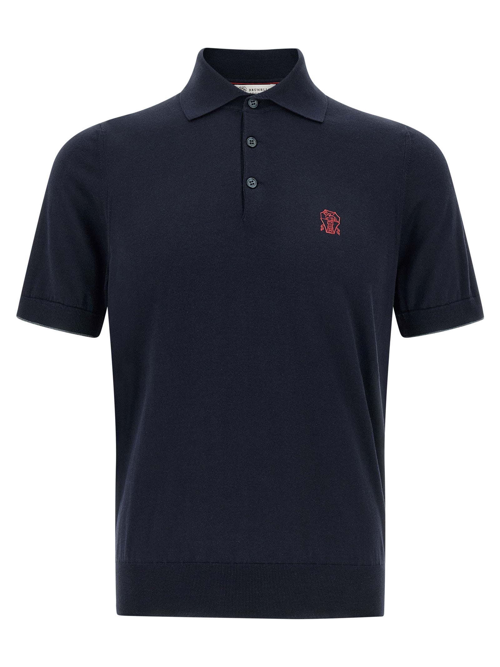 Brunello Cucinelli Blue Cotton Polo Shirt - Designer Elegance