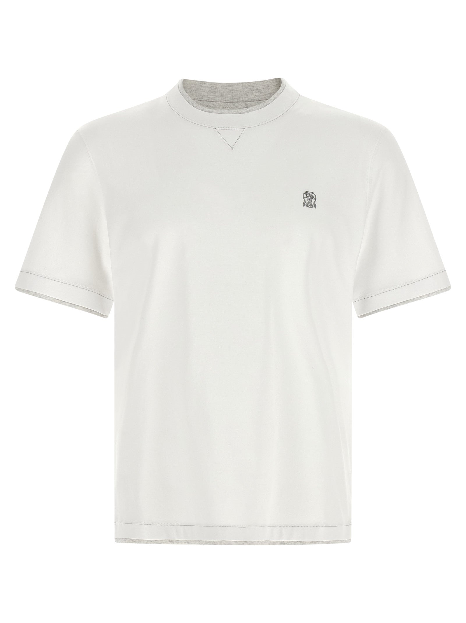 Brunello Cucinelli White Cotton T-Shirt | Designer Luxury Essential
