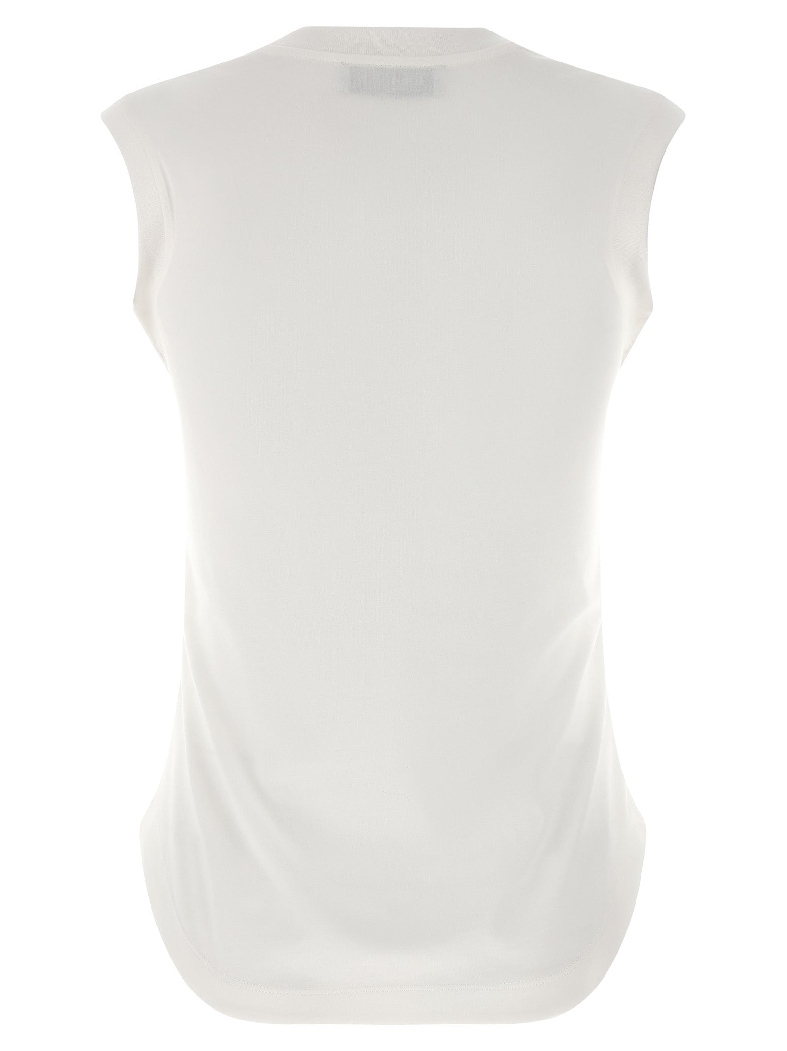 The Attico White Cotton Sleeveles T-Shirt