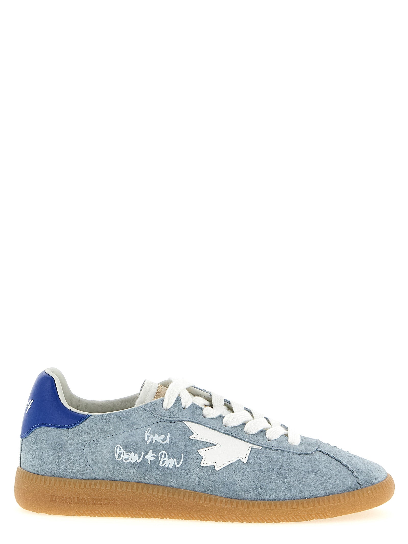 Dsquared² Blue Calfskin Low Top Sneakers - Designer Luxury Footwear