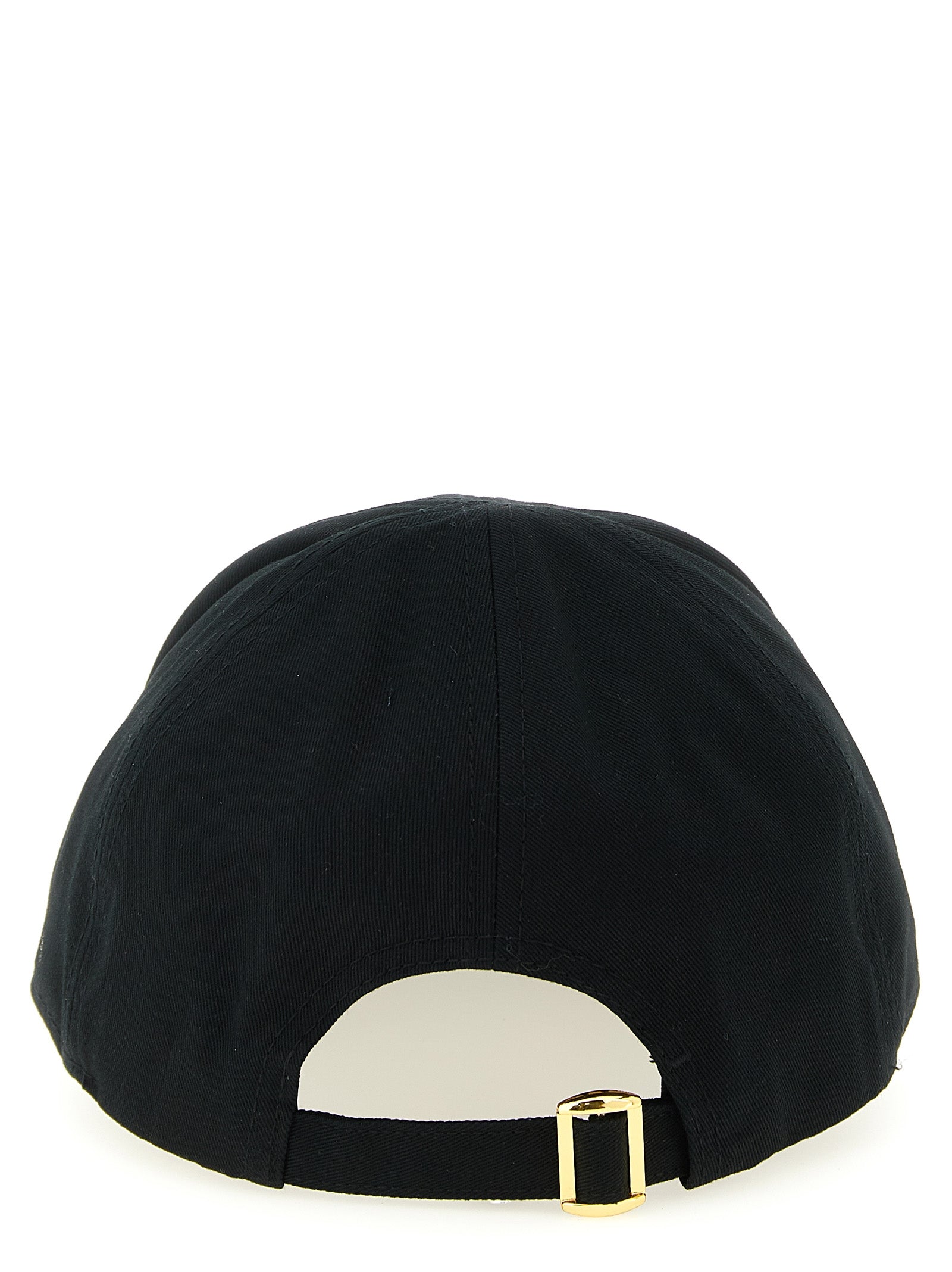 PINKO Black Cotton Cap - Luxury Baseball Hat for Timeless Style