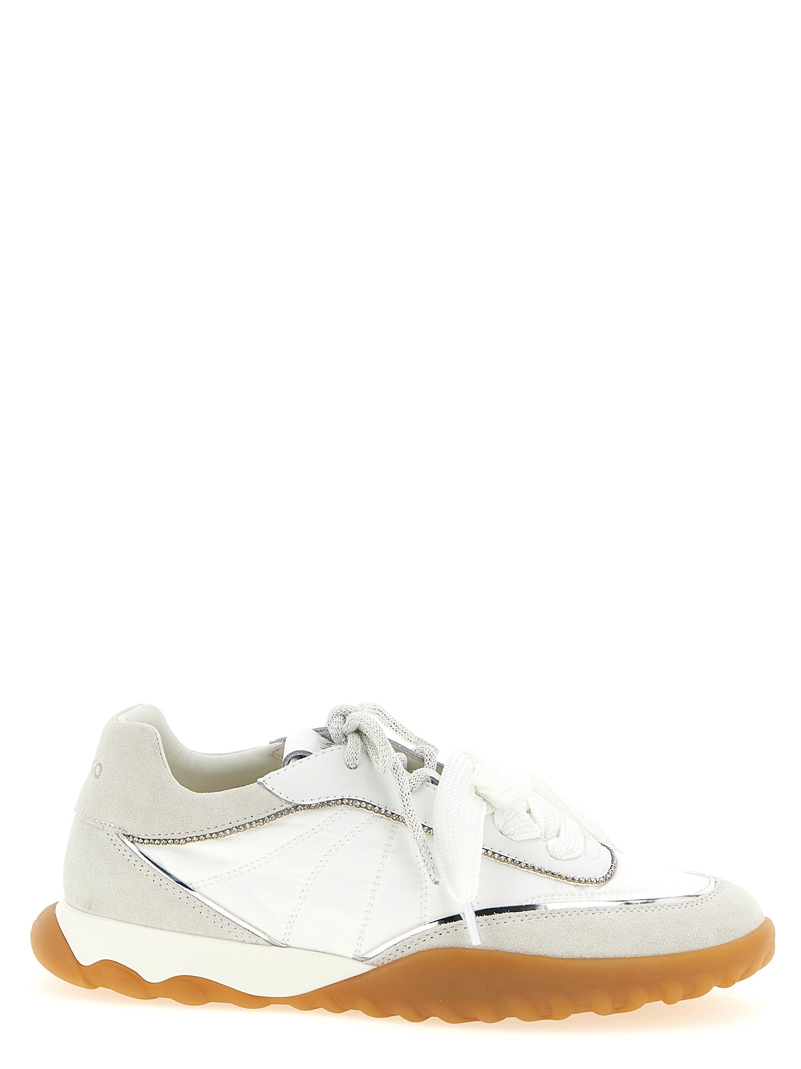 Step into elegance with PINKO White Calfskin Athletic Sneakers, where luxurious materials and exquisite craftsmanship meet bold style for the discerning individual.