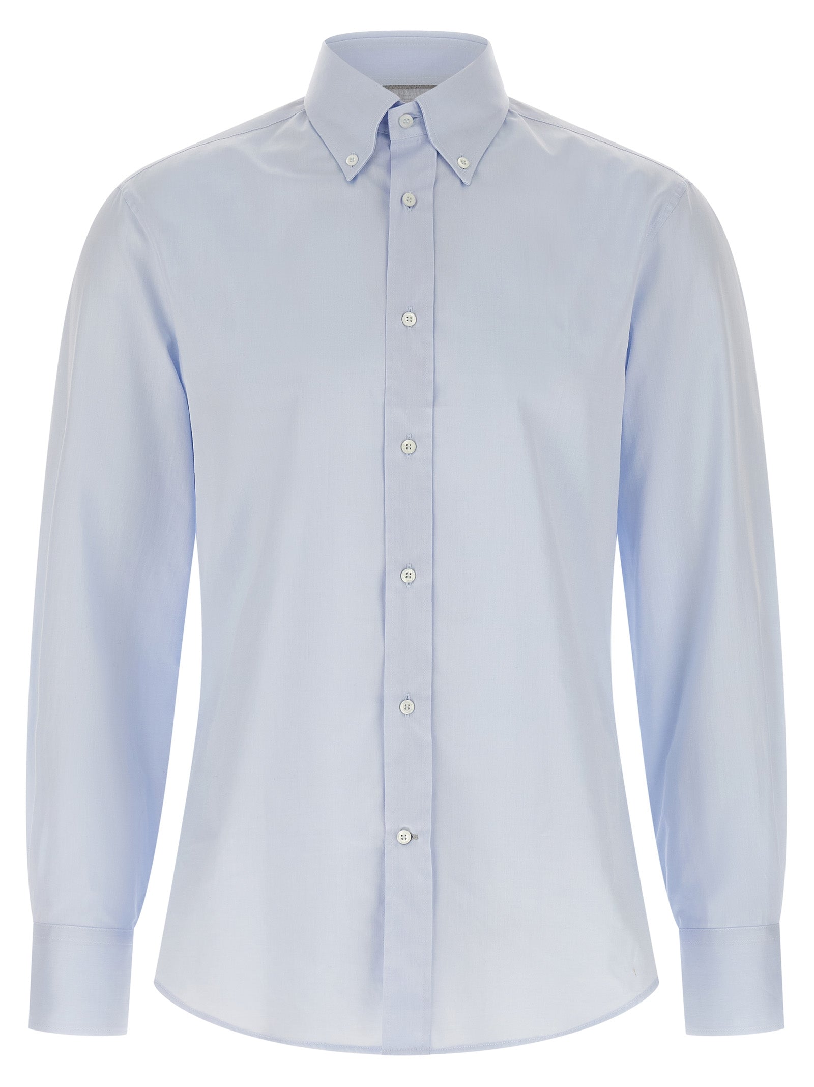 Brunello Cucinelli Blue Cotton Blouse - Designer Artisanal Elegance