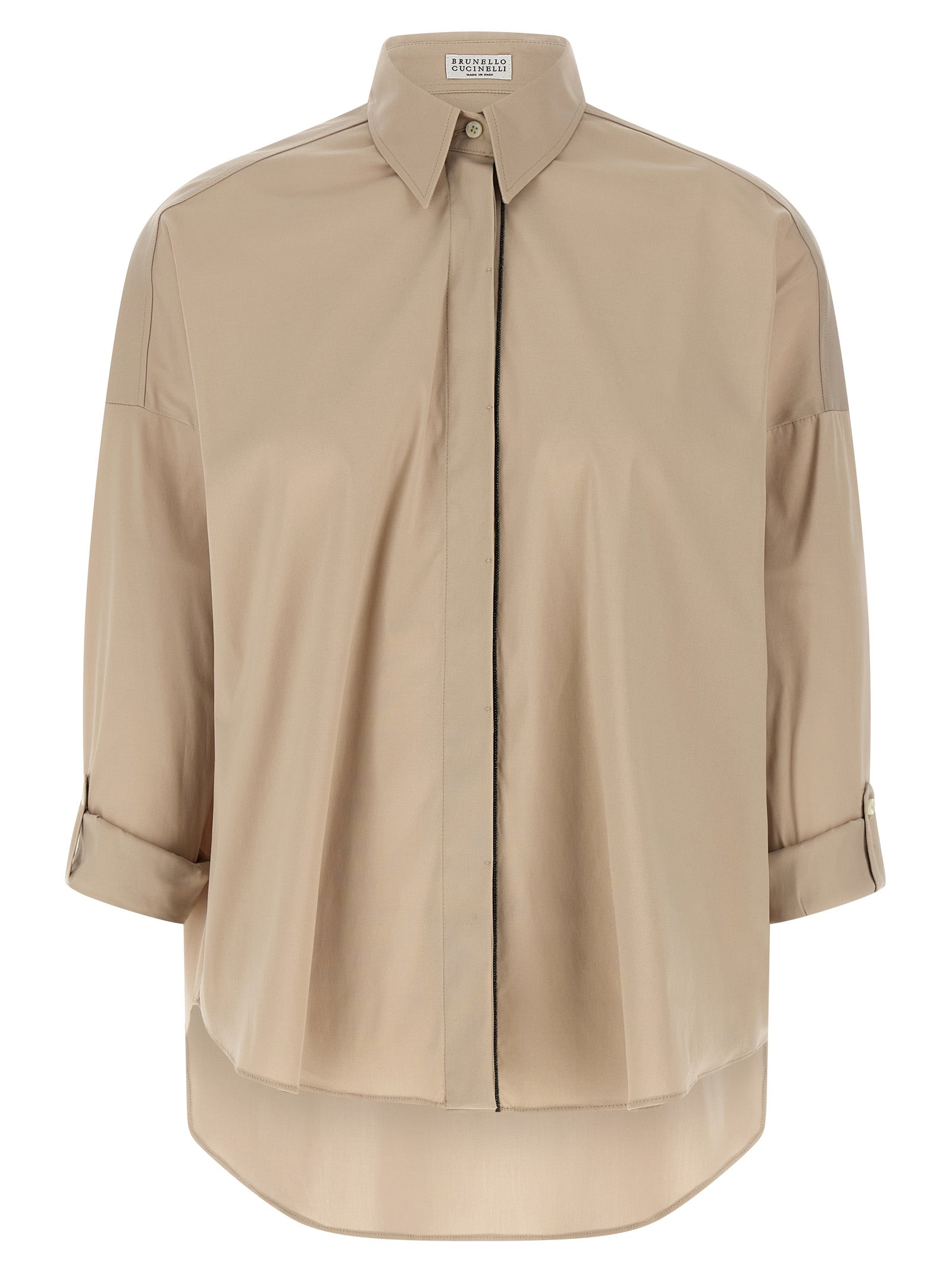 Brunello Cucinelli Beige Cotton Blouse - Timeless Italian Luxury