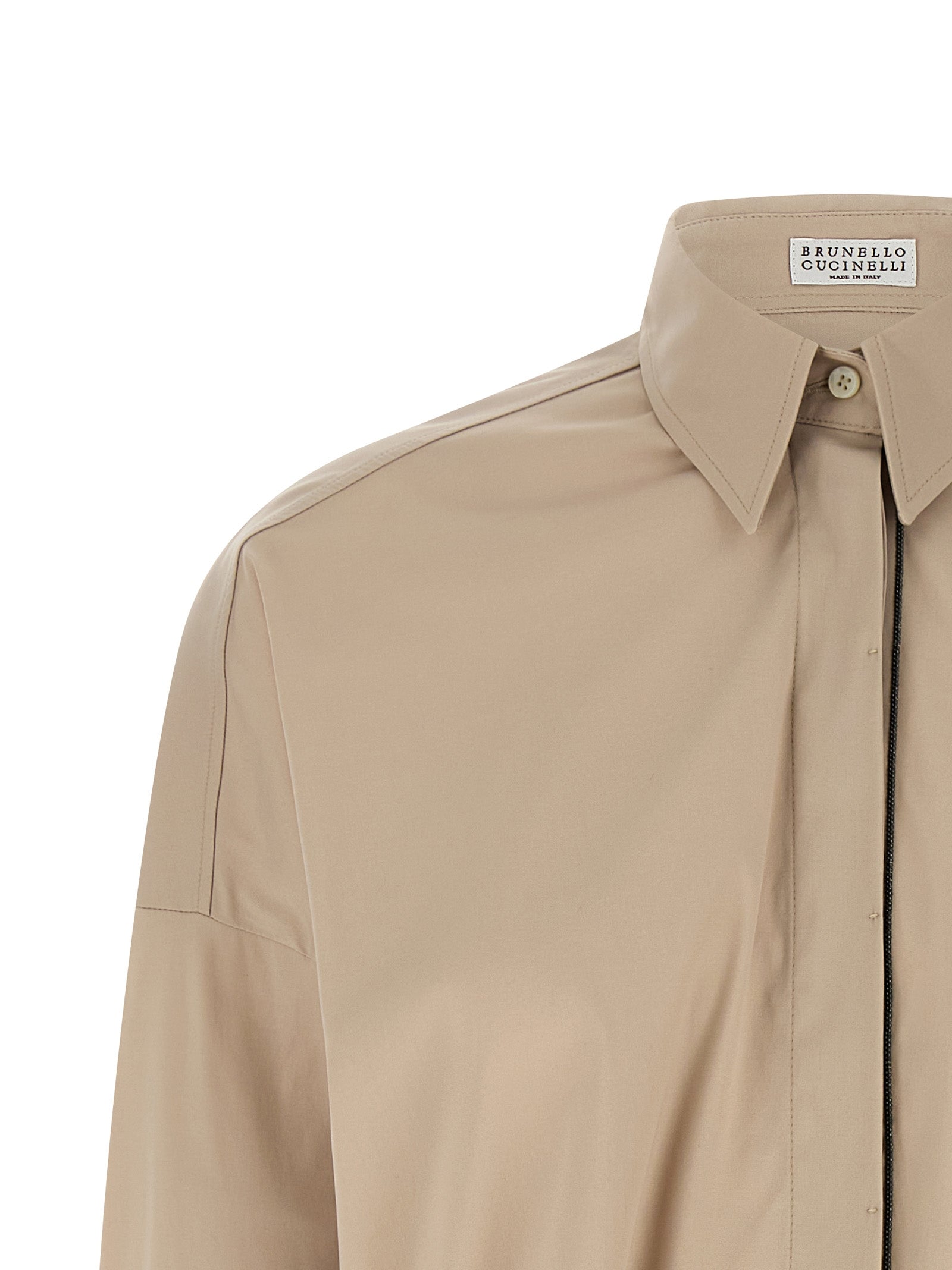 Brunello Cucinelli Beige Cotton Blouse - Timeless Italian Luxury