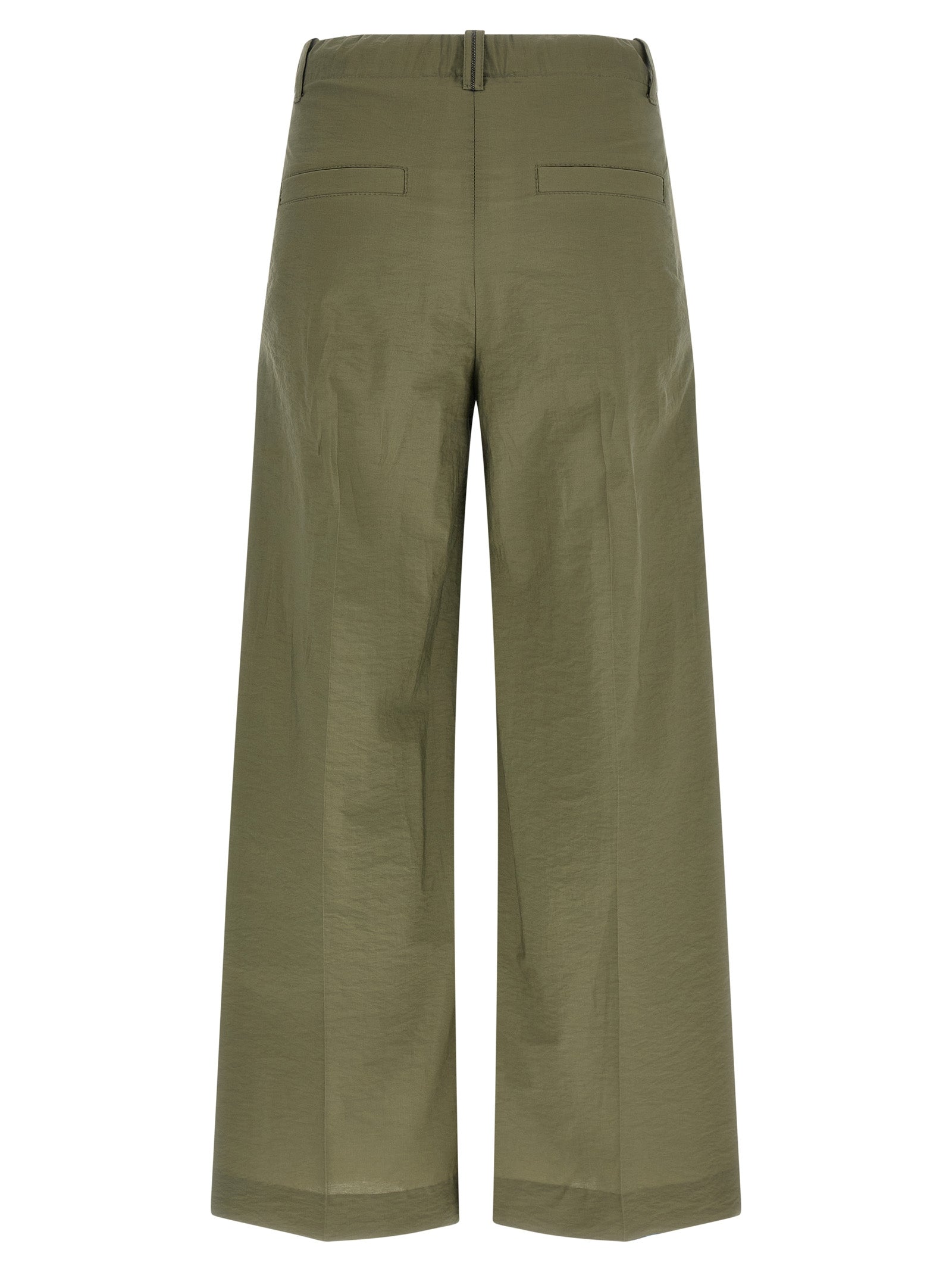 Brunello Cucinelli Bicolor Cotton Casual Pants, Designer Elegance