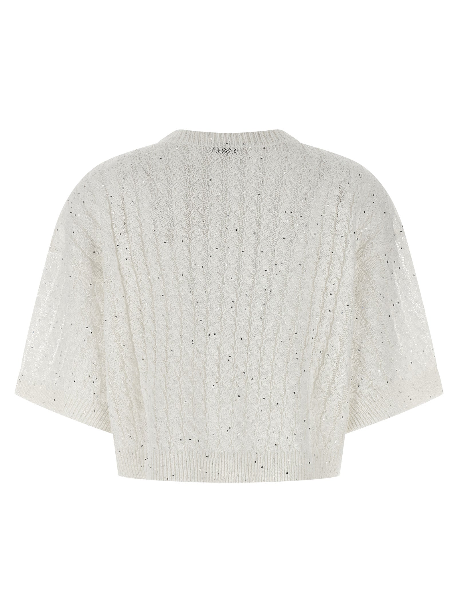 Brunello Cucinelli White Linen Cardigan | Luxurious Couture Piece