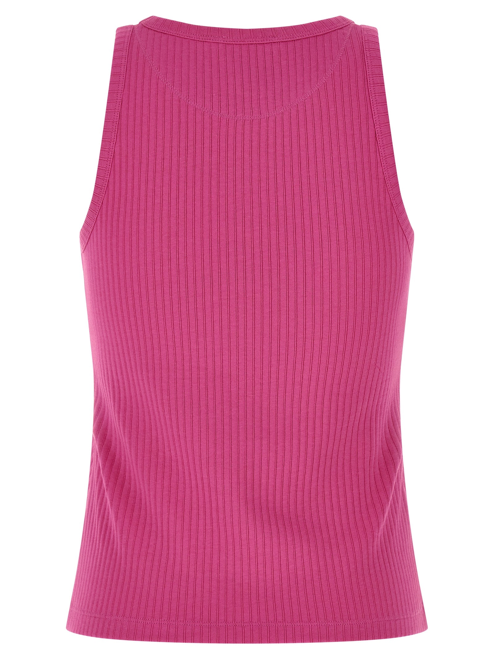 Elevate your style with the Marni Fuchsia Cotton Sleeveless T-Shirt, a luxurious statement piece crafted in Italy, embodying exquisite craftsmanship and vibrant elegance.