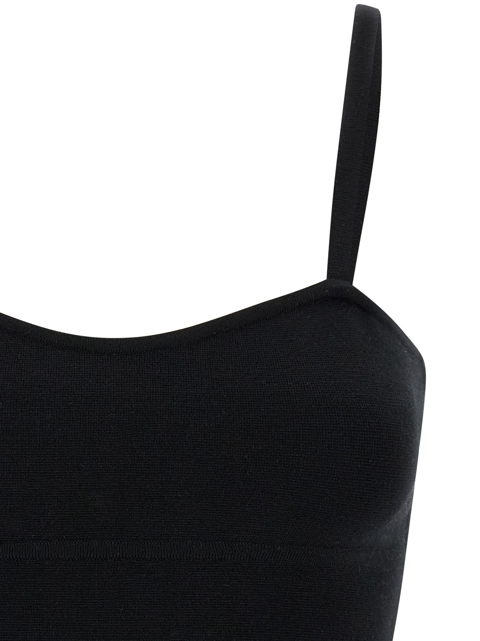 Max Mara Black Virgin Wool Tank Top - Artisanal Elegance