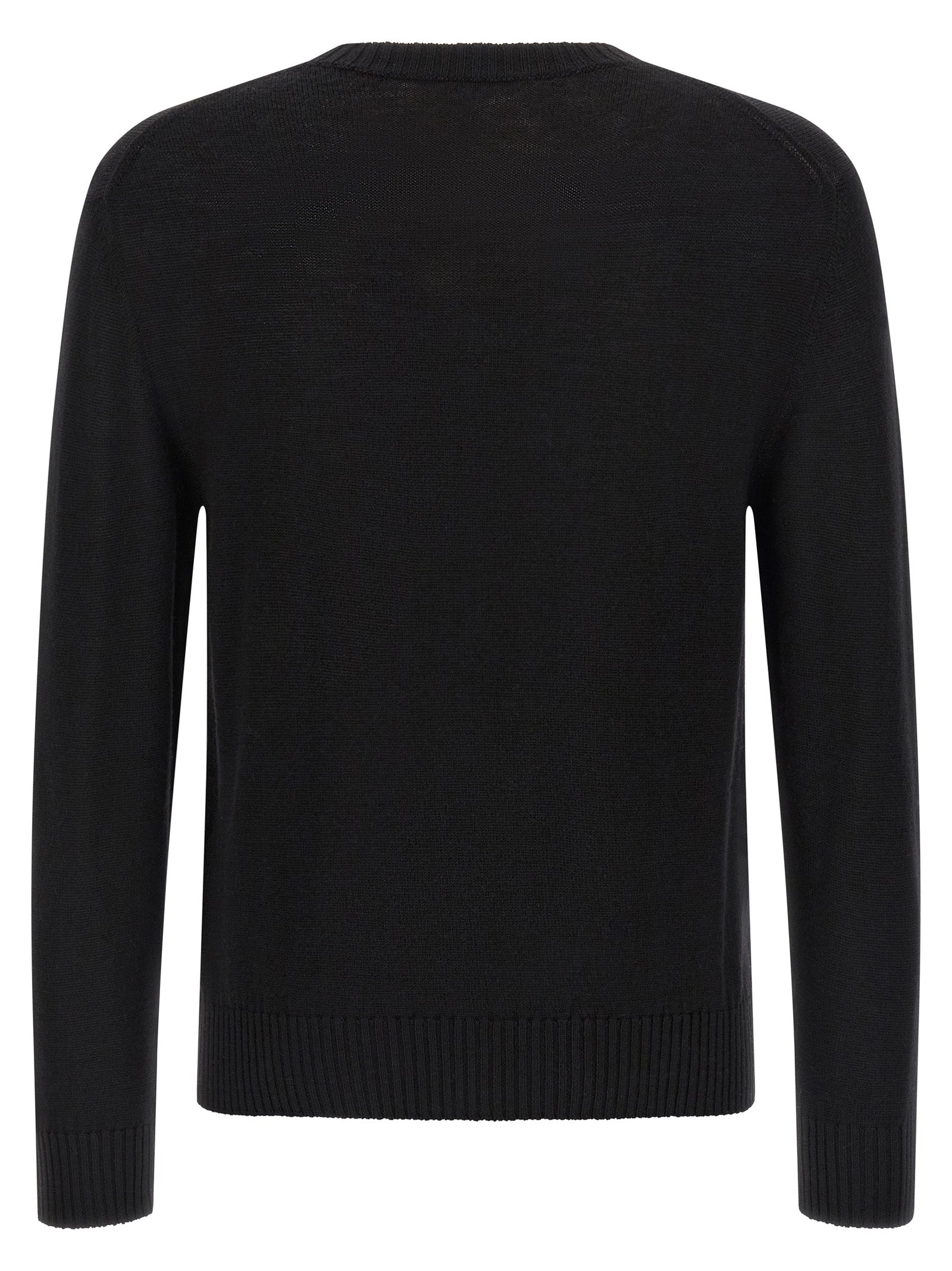 Jil Sander Black Virgin Wool Cardigan - Artisanal Luxury Wear