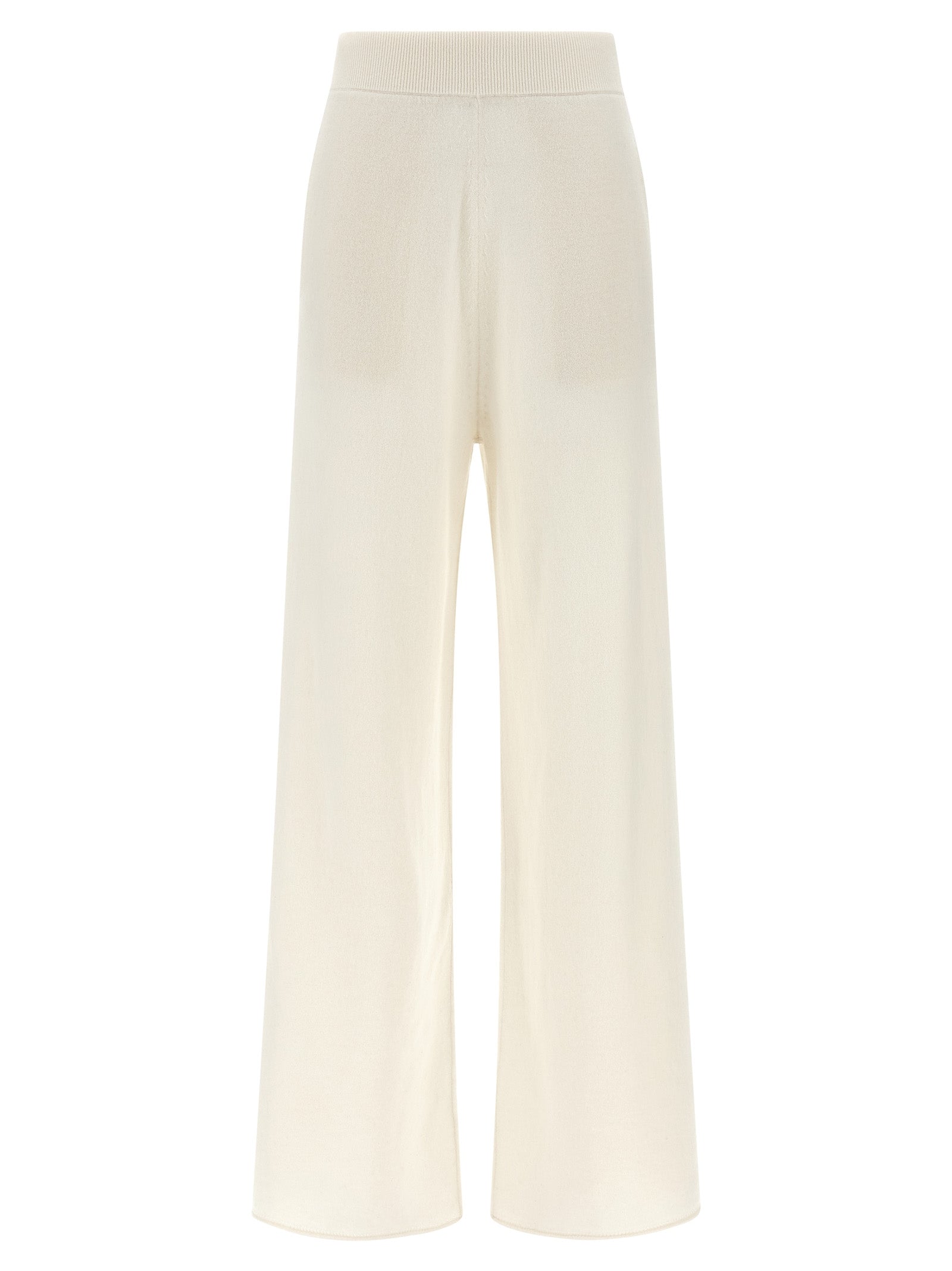 Elevate your wardrobe with Max Mara's White Cashmere Casual Pants, a luxurious blend of comfort and elegance, perfect for the discerning individual seeking timeless sophistication.