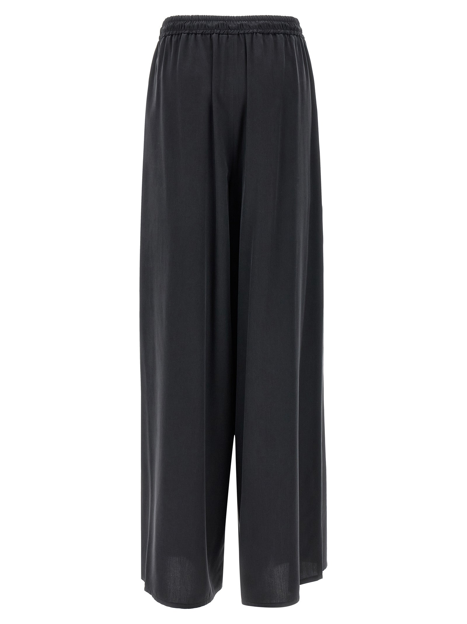 Indulge in the exquisite Max Mara Blue Silk Casual Pants, crafted from luxurious silk, embodying elegance and sophistication for the discerning individual.