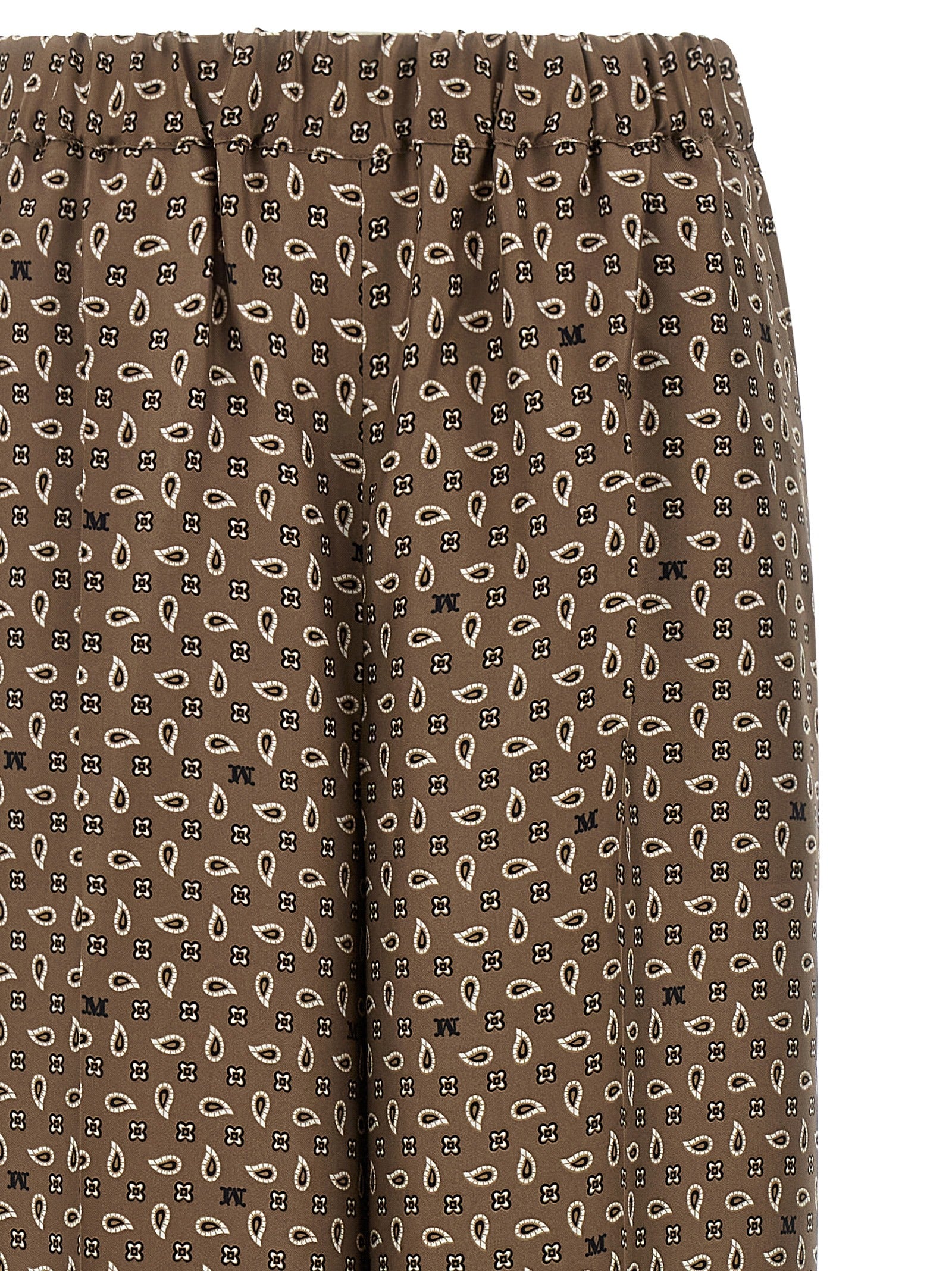 Elevate your wardrobe with Max Mara's Brown Silk Casual Pants, crafted from luxurious silk twill, embodying timeless elegance and Italian craftsmanship for any occasion.