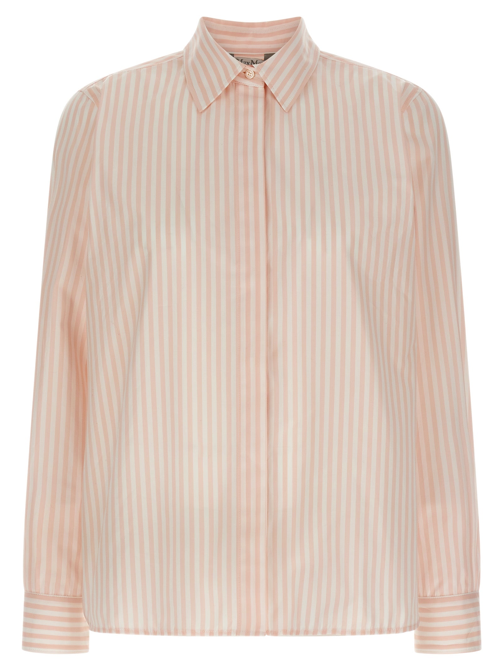 Discover the Max Mara Multicolor Cotton Blouse, a masterpiece of Italian craftsmanship in luxurious cotton poplin, perfect for elevating your sophisticated style.