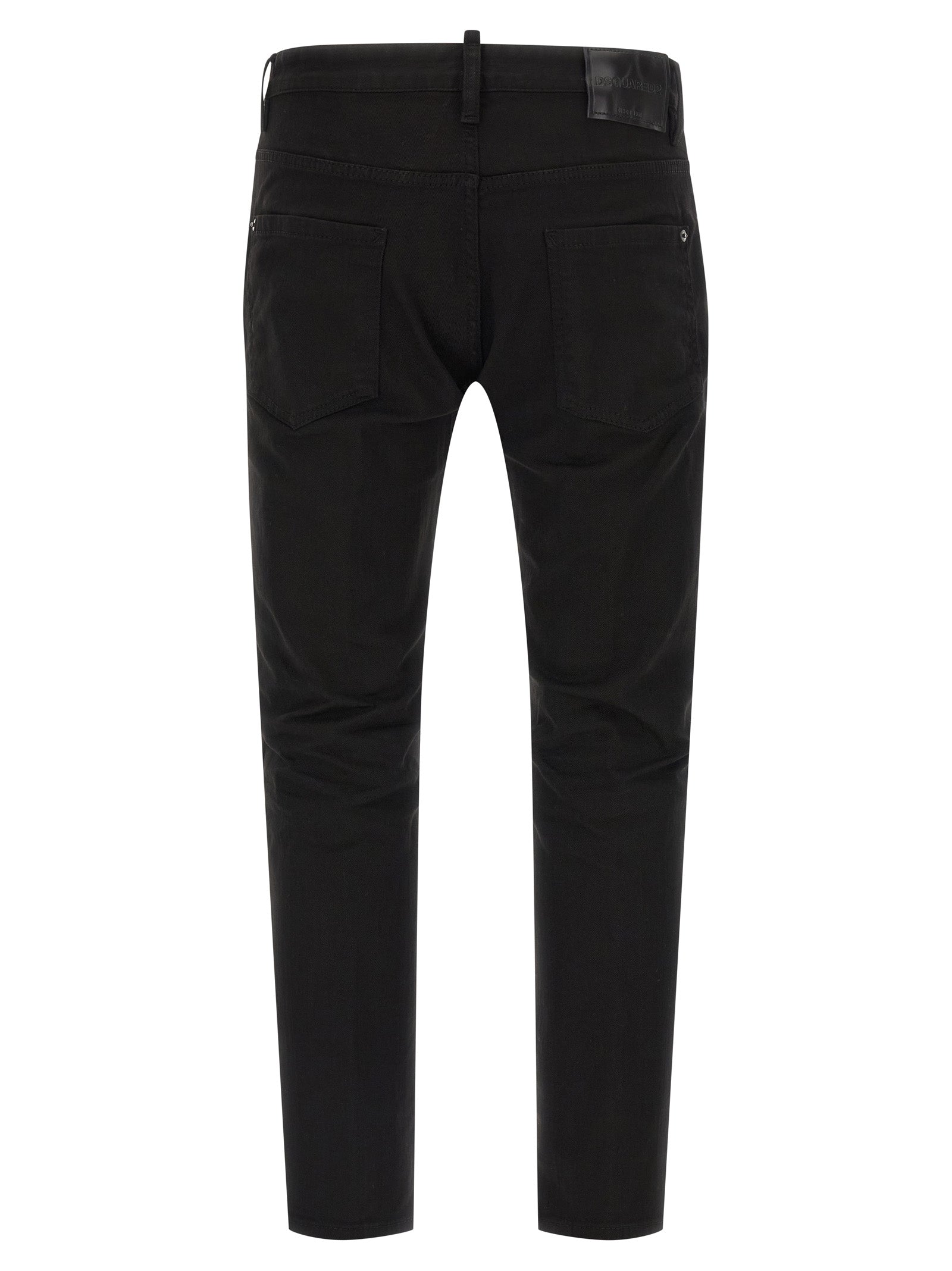 Dsquared² Black Cotton Straight-Leg Jeans – Designer Luxury Denim