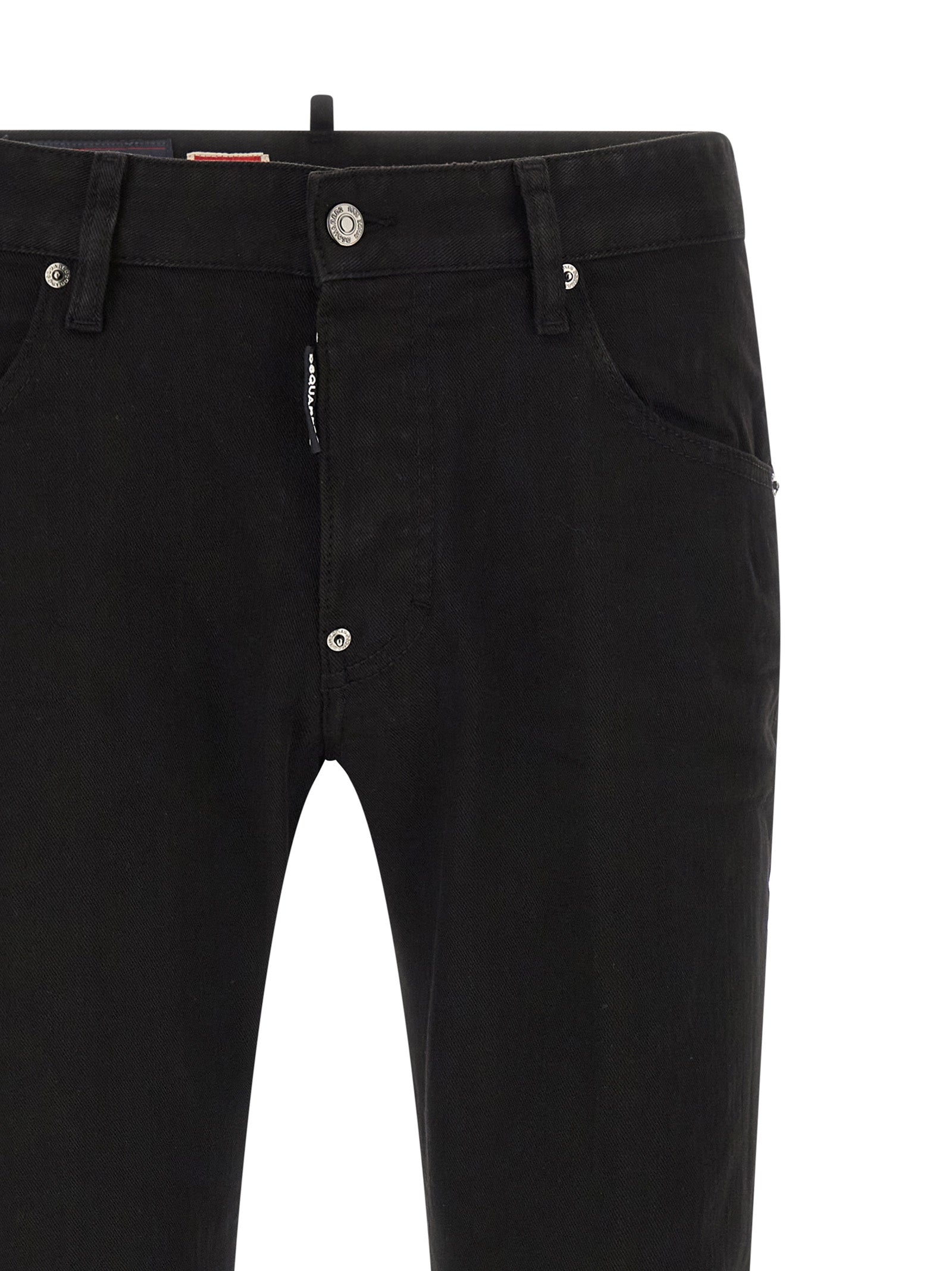 Dsquared² Black Cotton Straight-Leg Jeans – Designer Luxury Denim