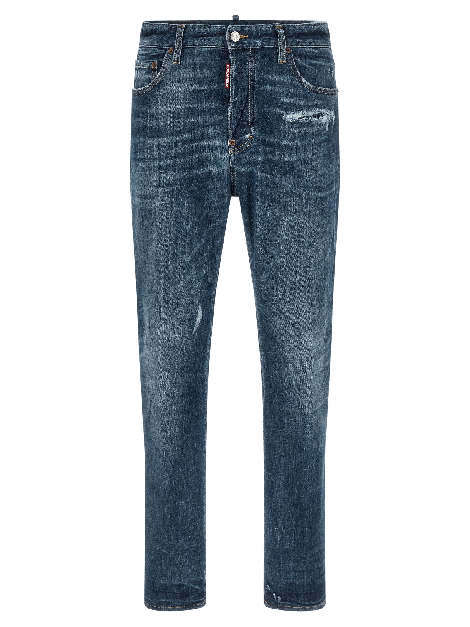 Dsquared² Blue Cotton Straight-Leg Jeans - Luxury Denim Essentials
