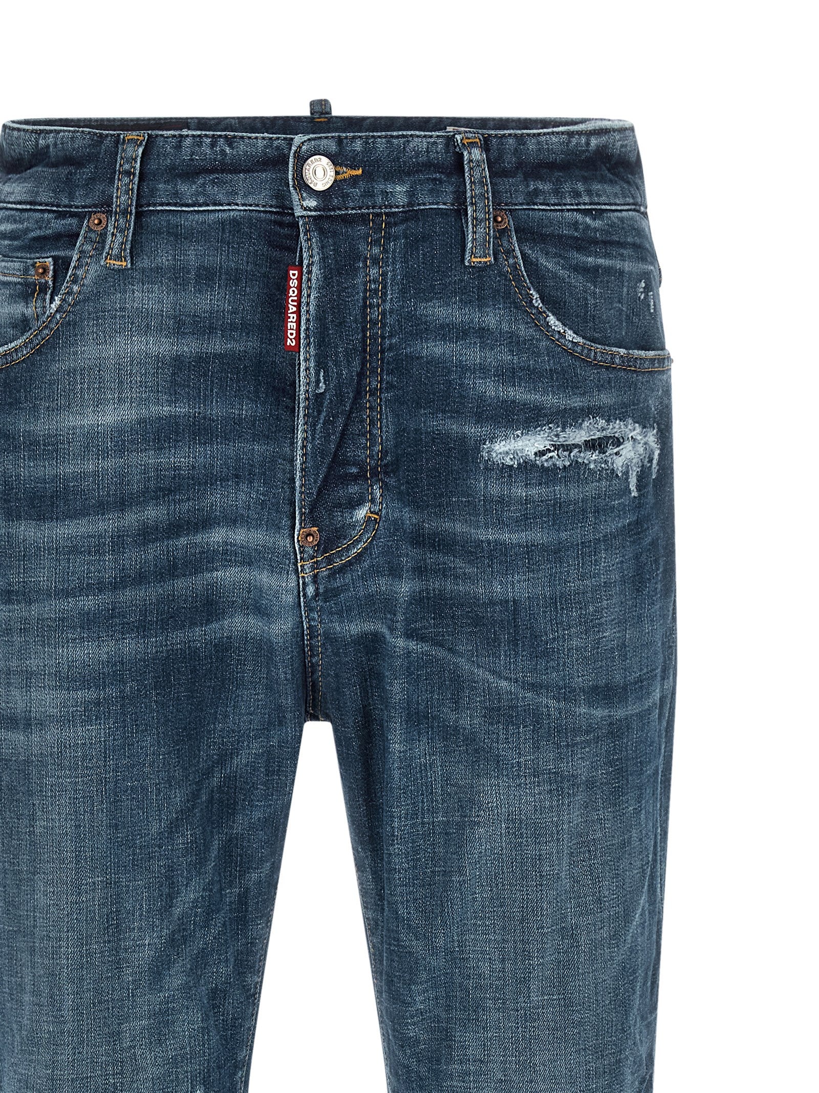 Dsquared² Blue Cotton Straight-Leg Jeans - Luxury Denim Essentials