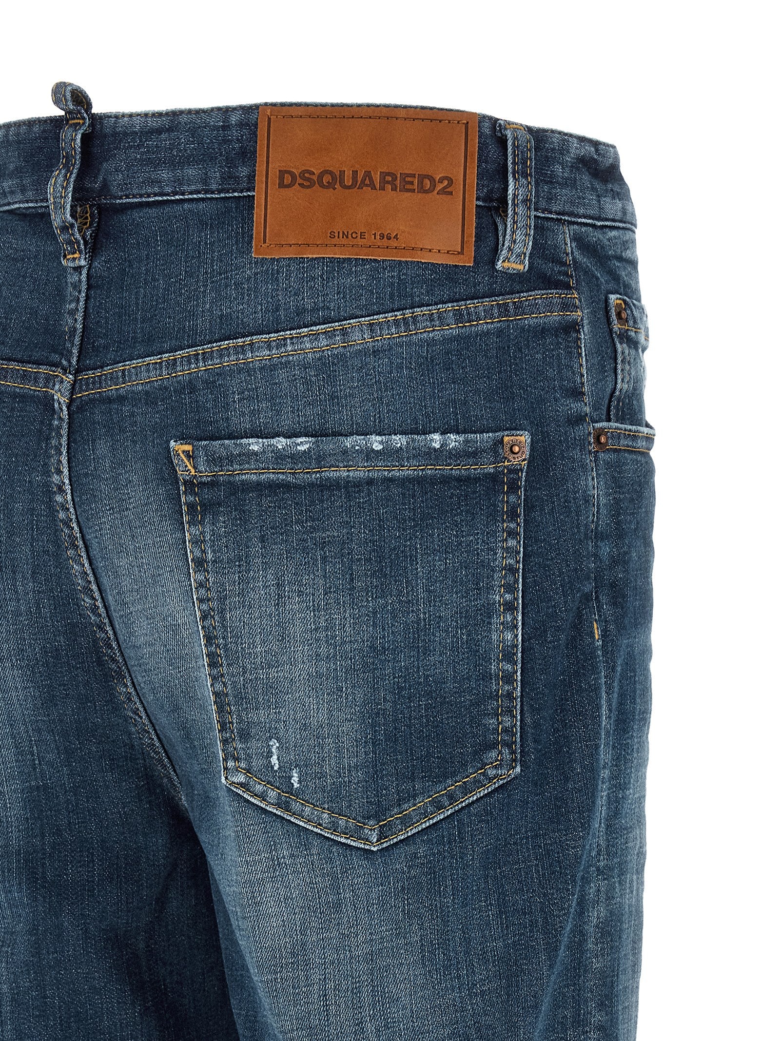 Dsquared² Blue Cotton Straight-Leg Jeans - Luxury Denim Essential