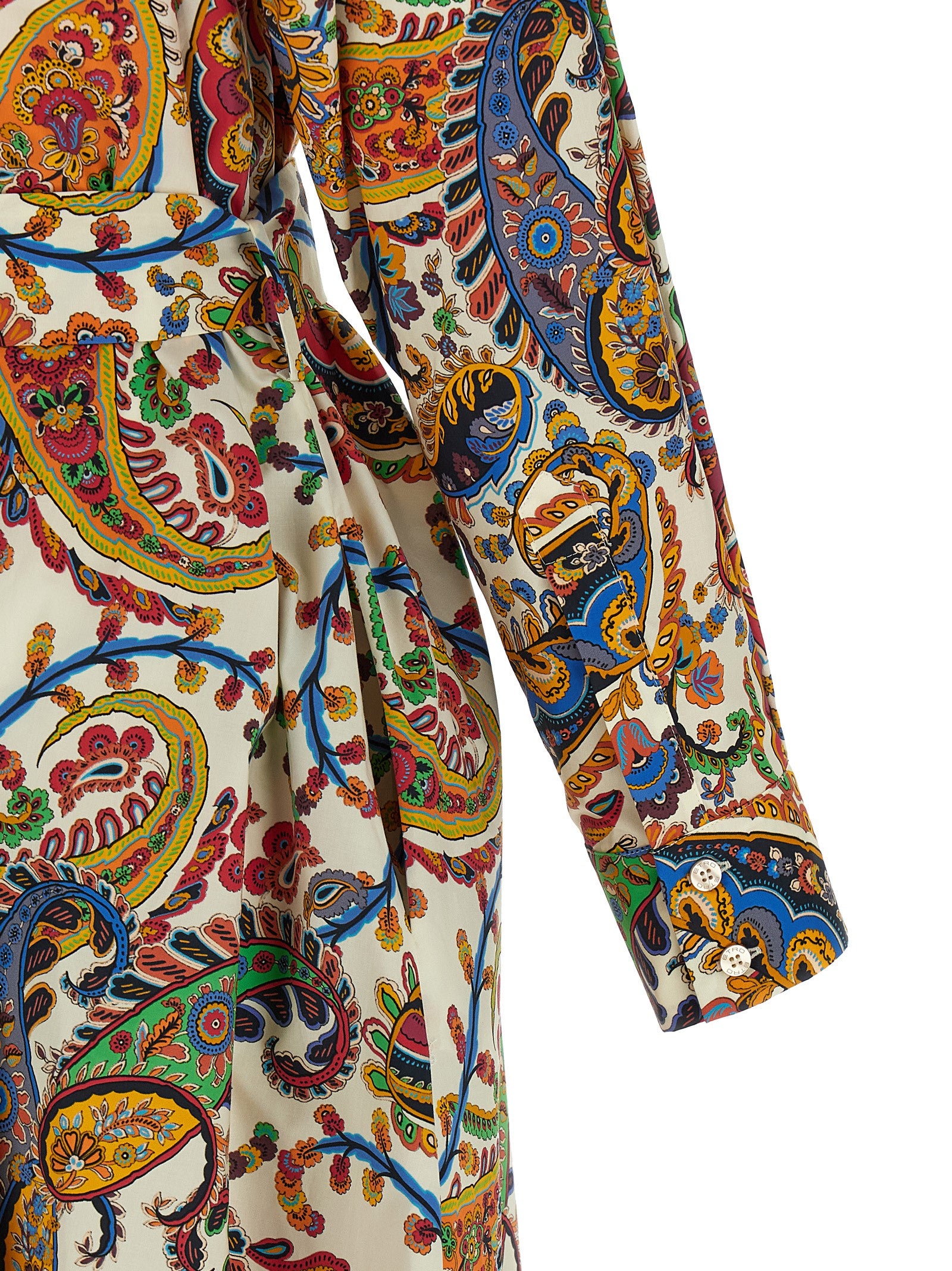 Elevate your elegance with the Etro Multicolor Cotton Midi Dress, a luxurious blend of Italian craftsmanship and bold design, perfect for any sophisticated occasion.