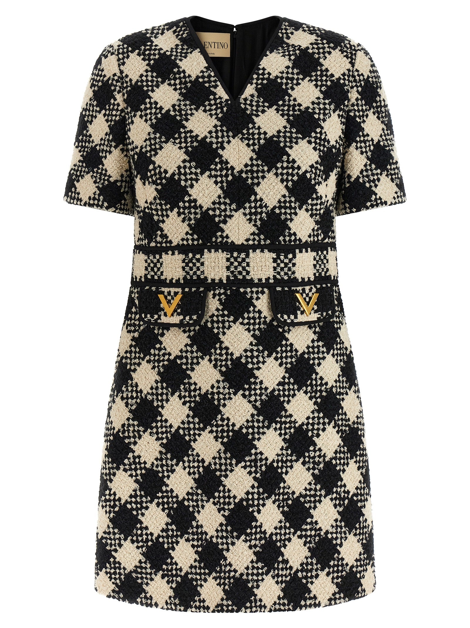 Discover the Valentino Garavani Bicolor Cotton Short Dress, a masterpiece of exquisite craftsmanship and luxurious materials, perfect for the discerning individual.