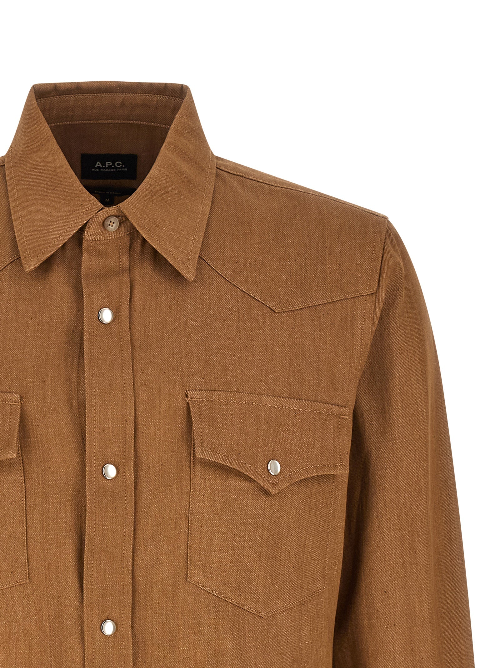 A.P.C. Brown Cotton Blouse
